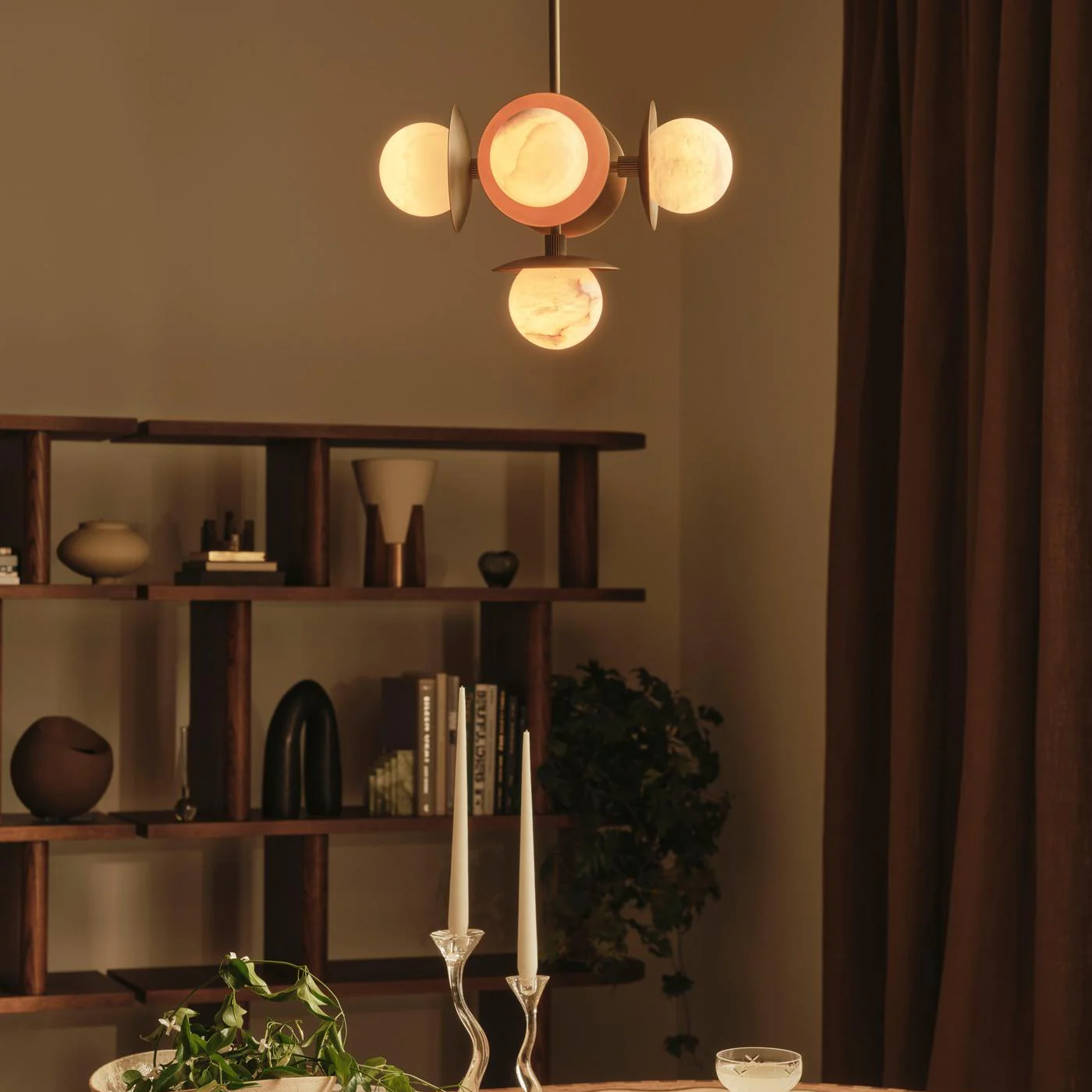 Snowflake Alabaster Orb Chandelier - Image 8