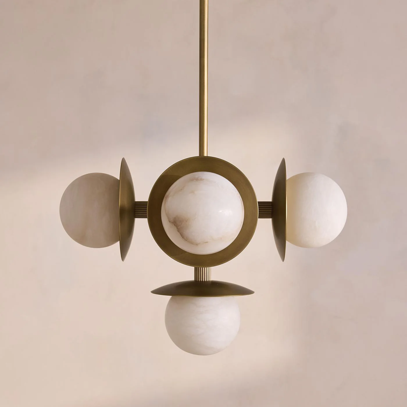 Snowflake Alabaster Orb Chandelier - Image 9