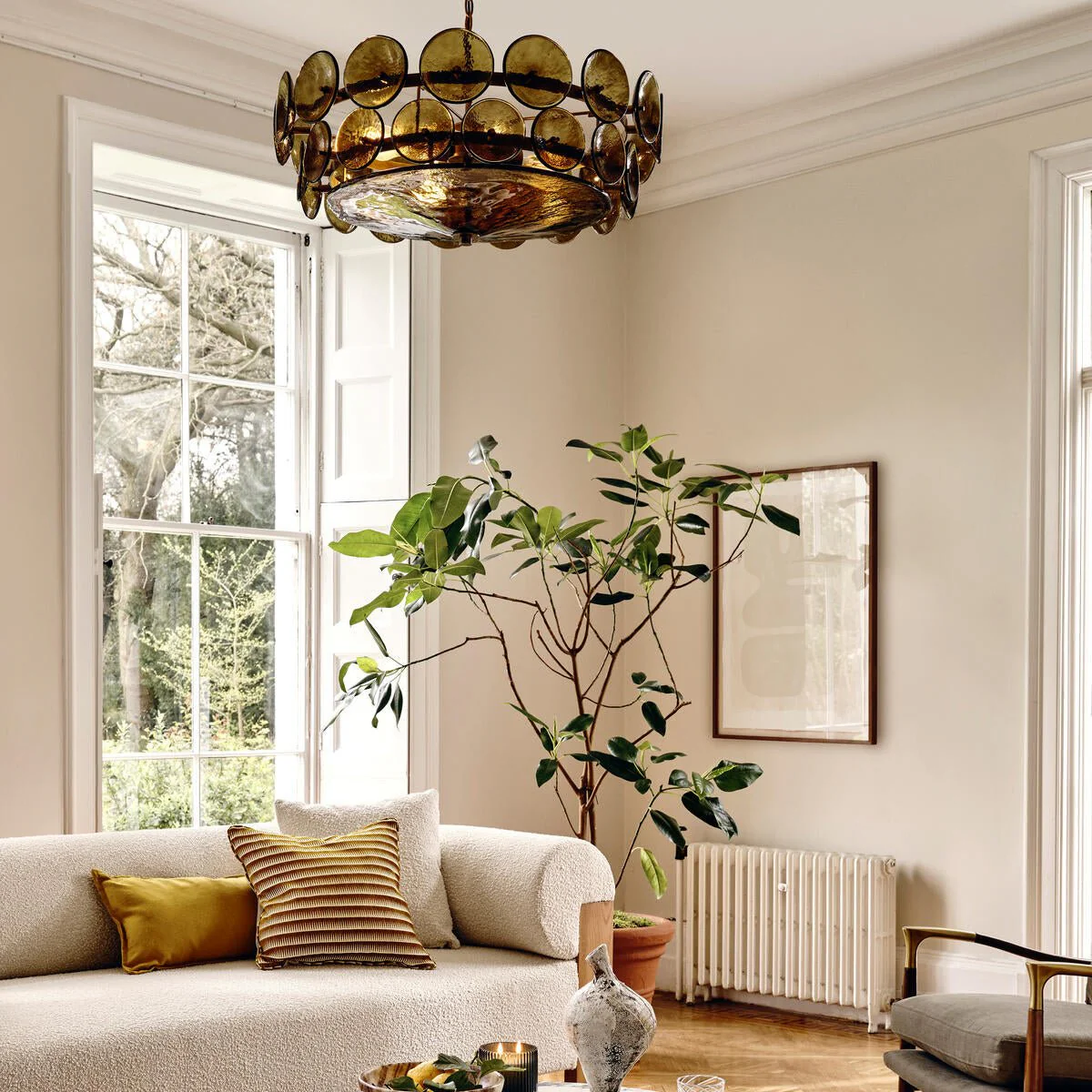 Solaris Disc Murano Chandelier - Image 2