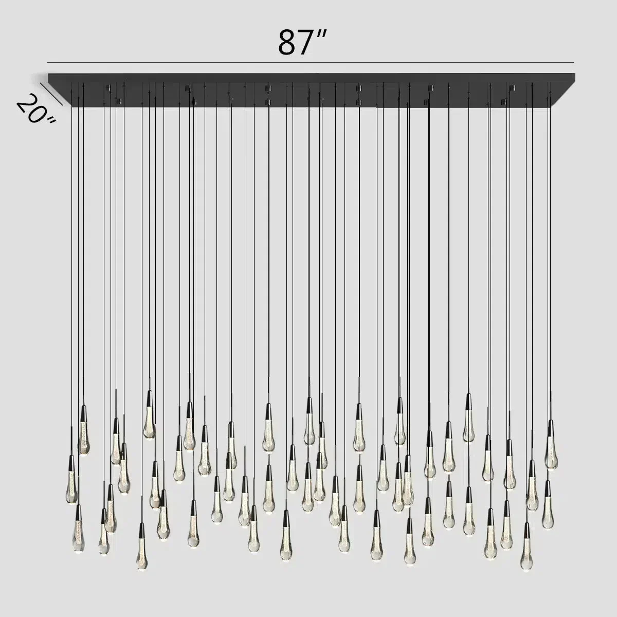 Soltaire Linear Chandelier 37" 50" 60" 70" 87" 120" - Image 21