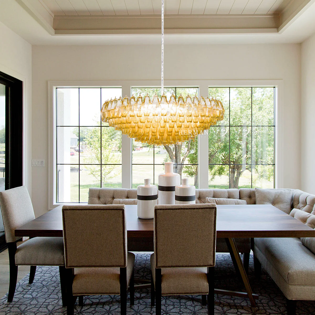 Sorrento Murano Chandelier 35" - Image 2