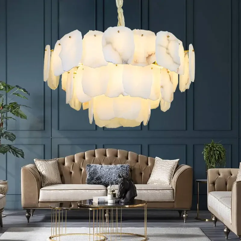 Spain Alabaster Modern Living Room Chandeliers - Image 4