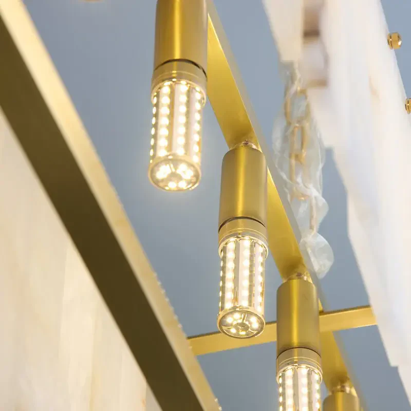 Spain Alabaster Rectangular Dining Room Chandeliers - Image 6