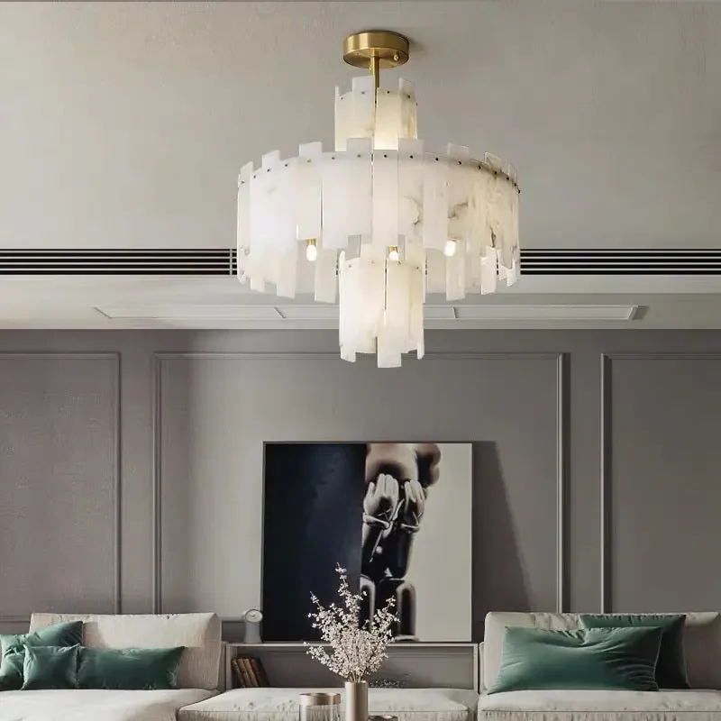Spain Alabaster Round Modern Chandeliers - Image 5