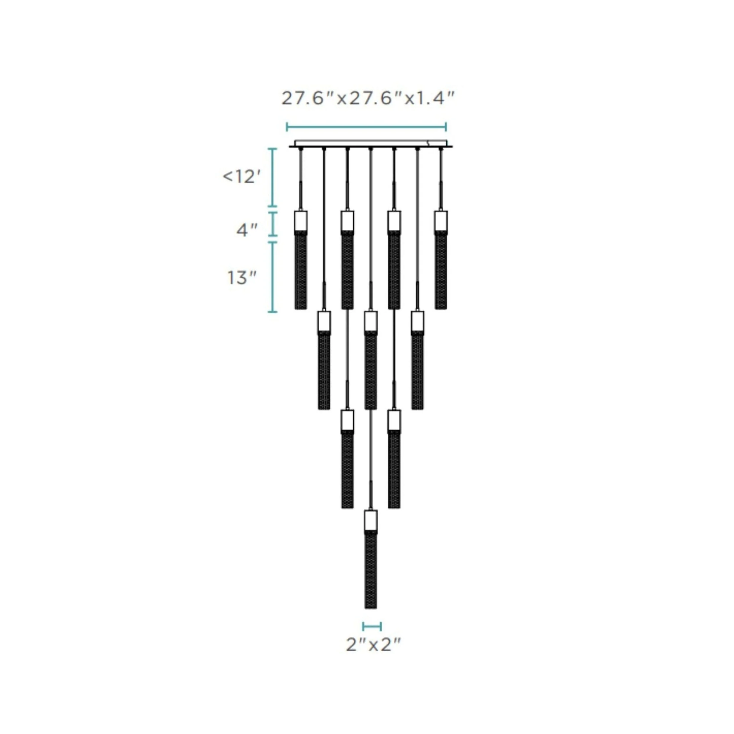 Sparkling Night Chandelier Vertical // XL  25  Light - Image 17