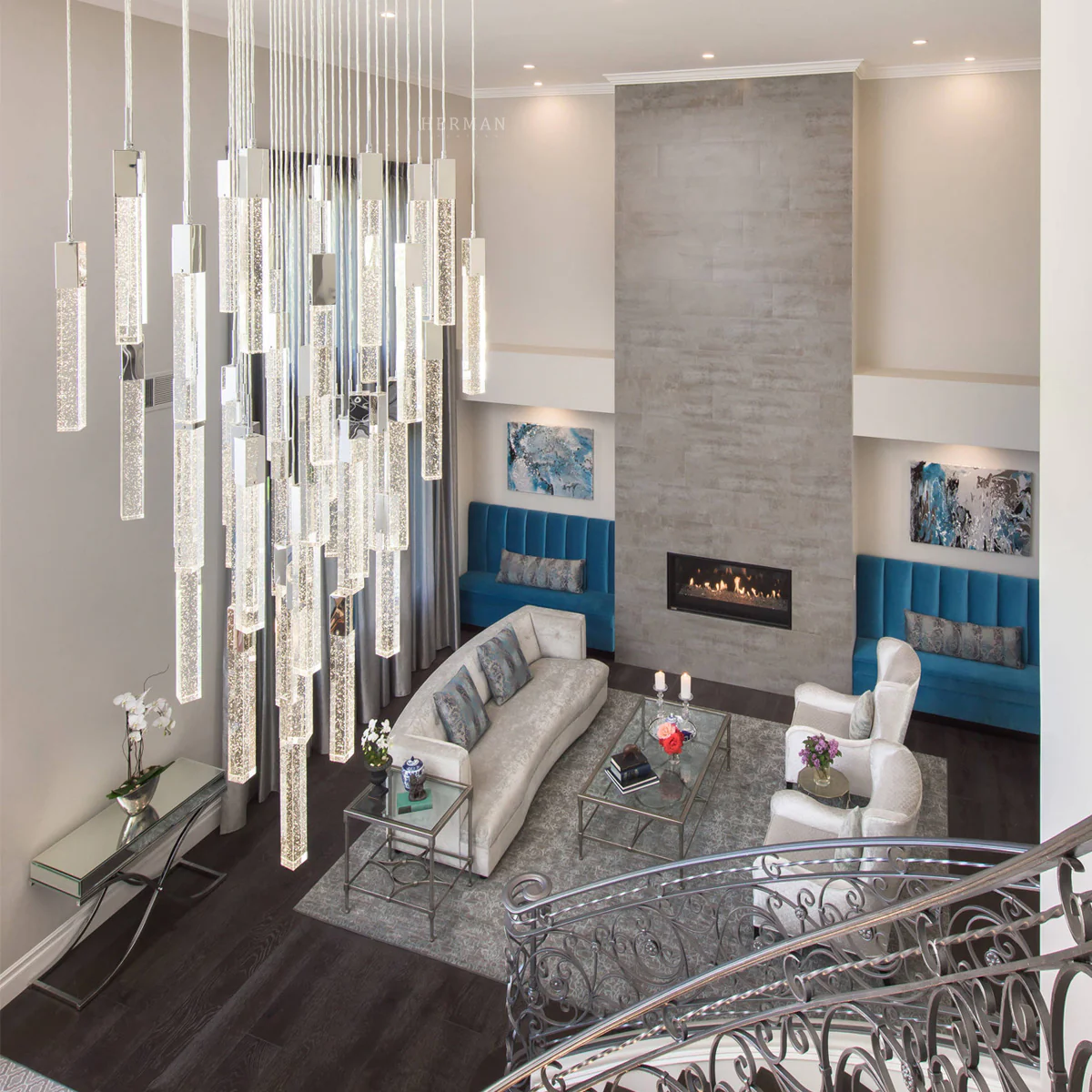 Sparkling Night Chandelier Vertical // XL  25  Light - Image 7