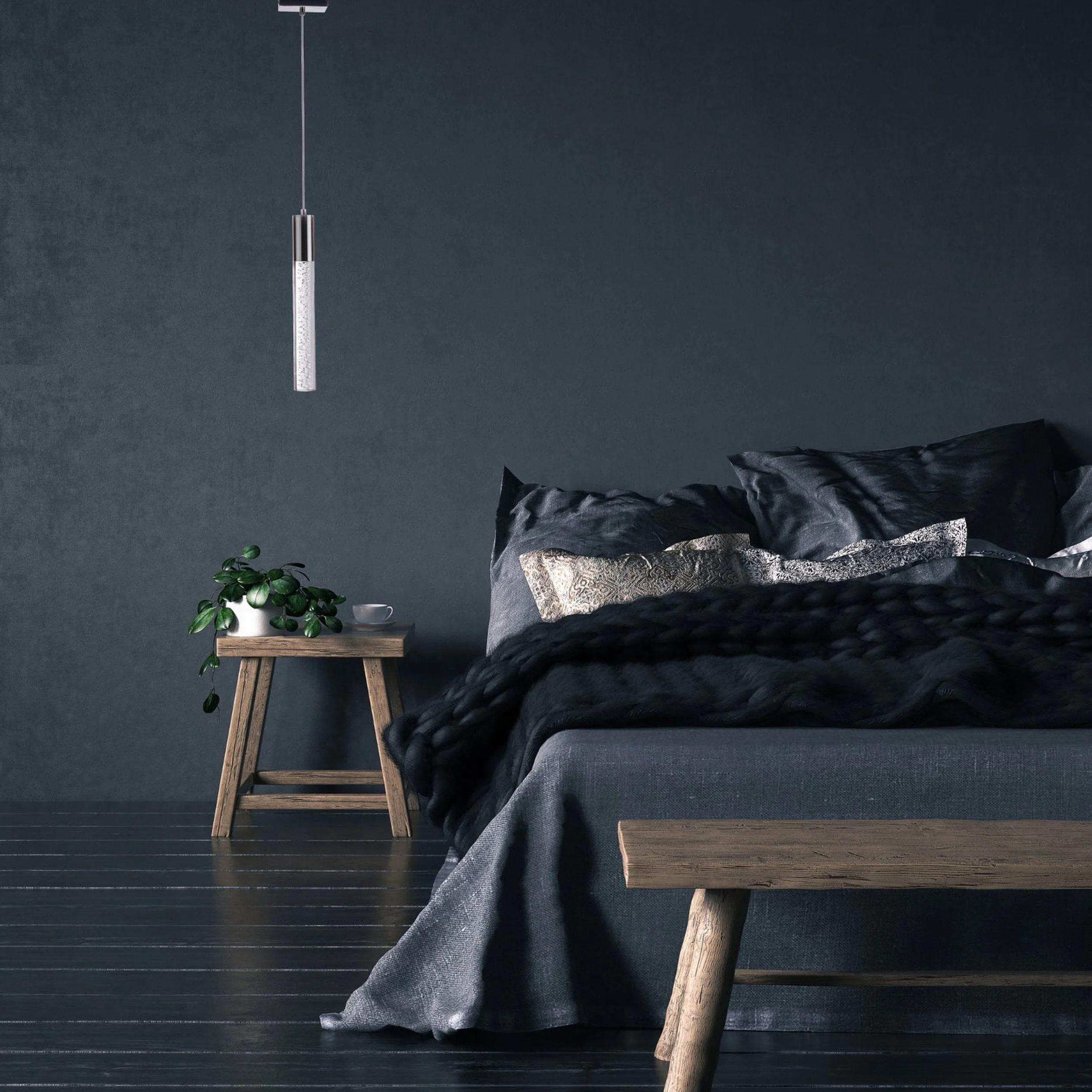 Sparkling Night Cylinder Chandelier // 1 Light - Image 3