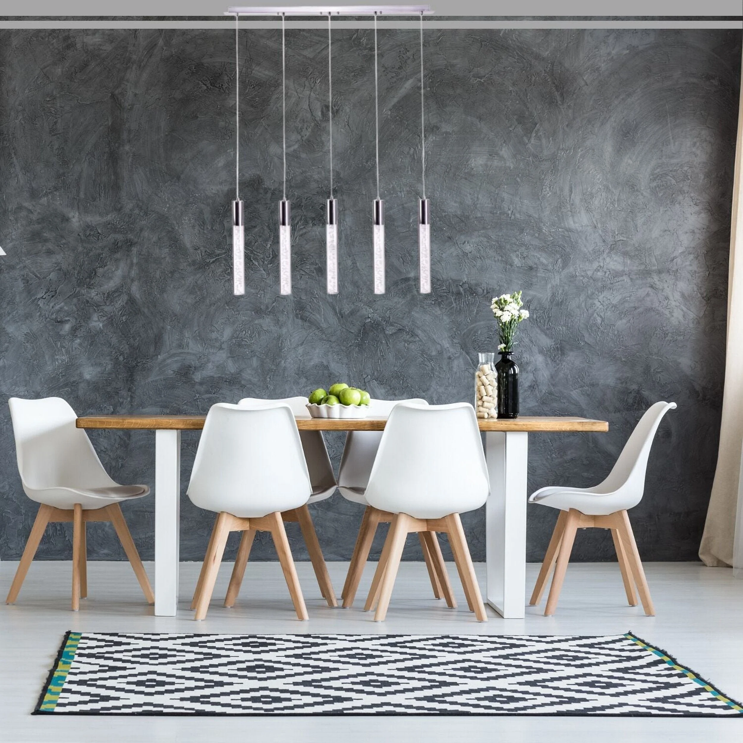 Sparkling Night Cylinder Chandelier // 5 Light - Image 3