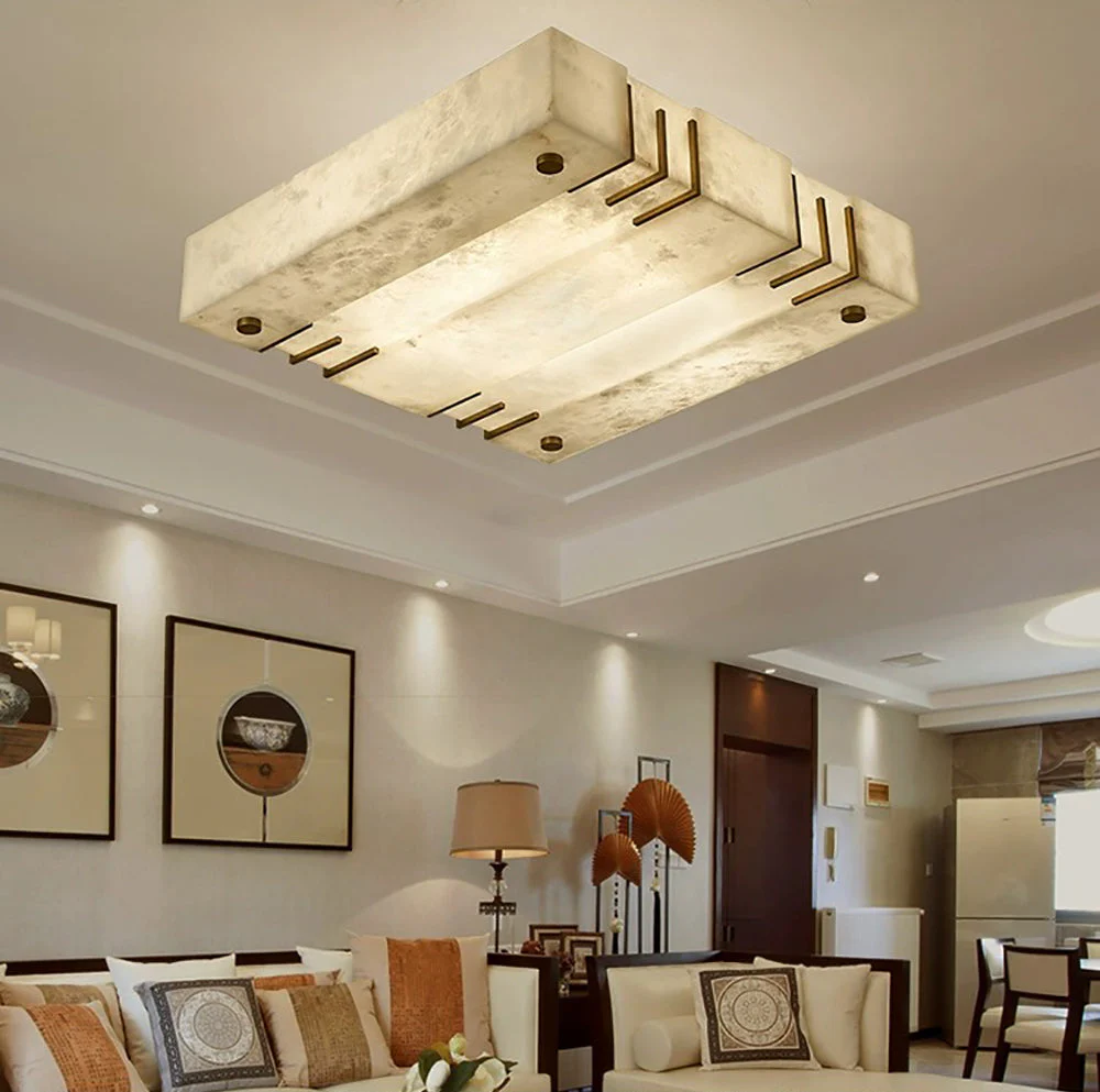 Square Alabaster Ceiling Lamps - Image 11