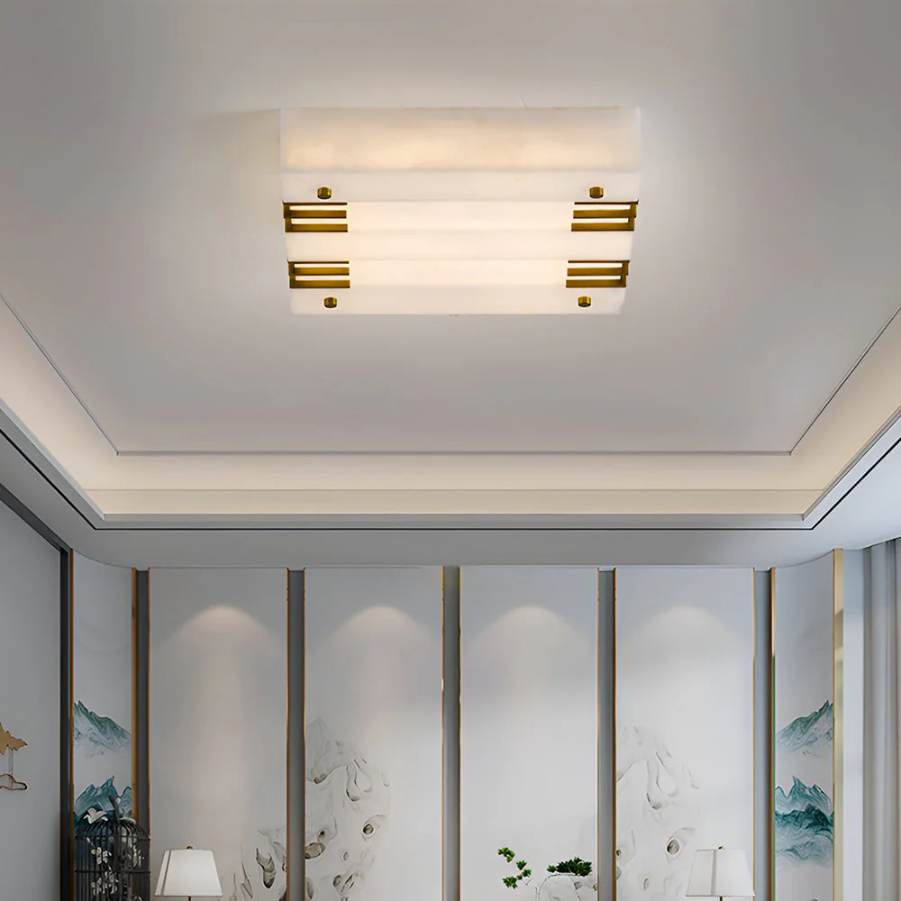Square Alabaster Ceiling Lamps - Image 4