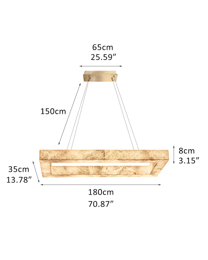 Square/Rectangle Large Alabaster Chandelier, 20" 24" 32" 40" 58" 60" 71" 79" Dia - Image 19