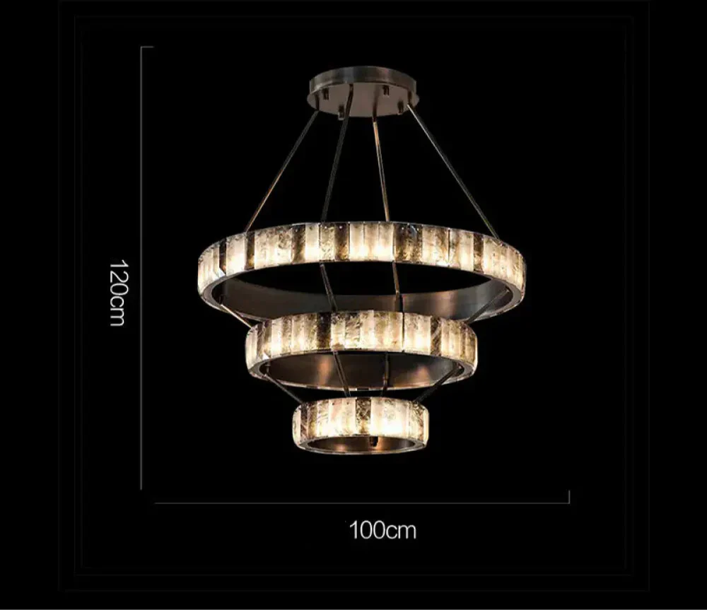 Tiered Alabaster Spiral Chandelier - Image 11