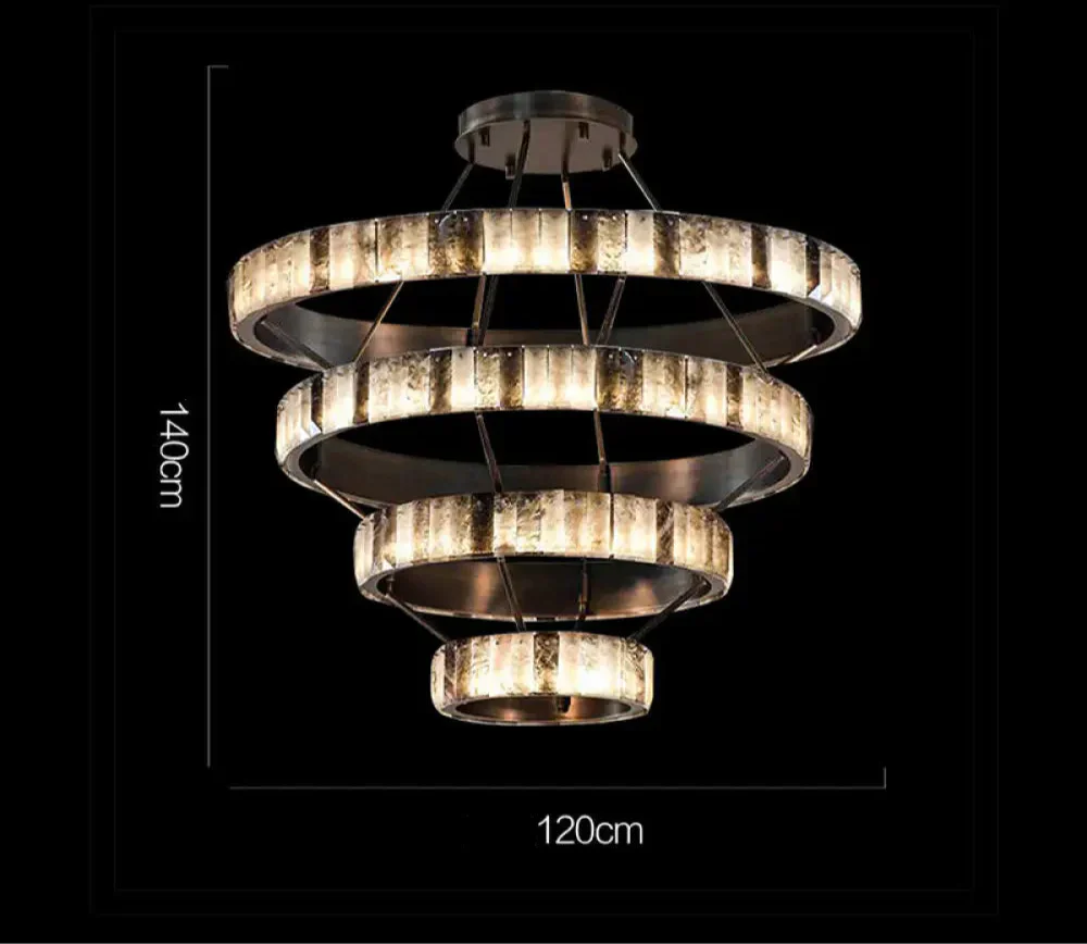 Tiered Alabaster Spiral Chandelier - Image 9
