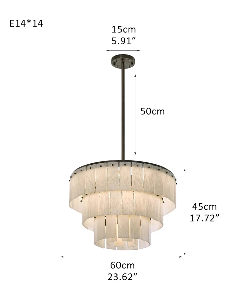 Stairwell Luxury Modern LED High Ceiling Large Alabaster Chandelier - Image 17