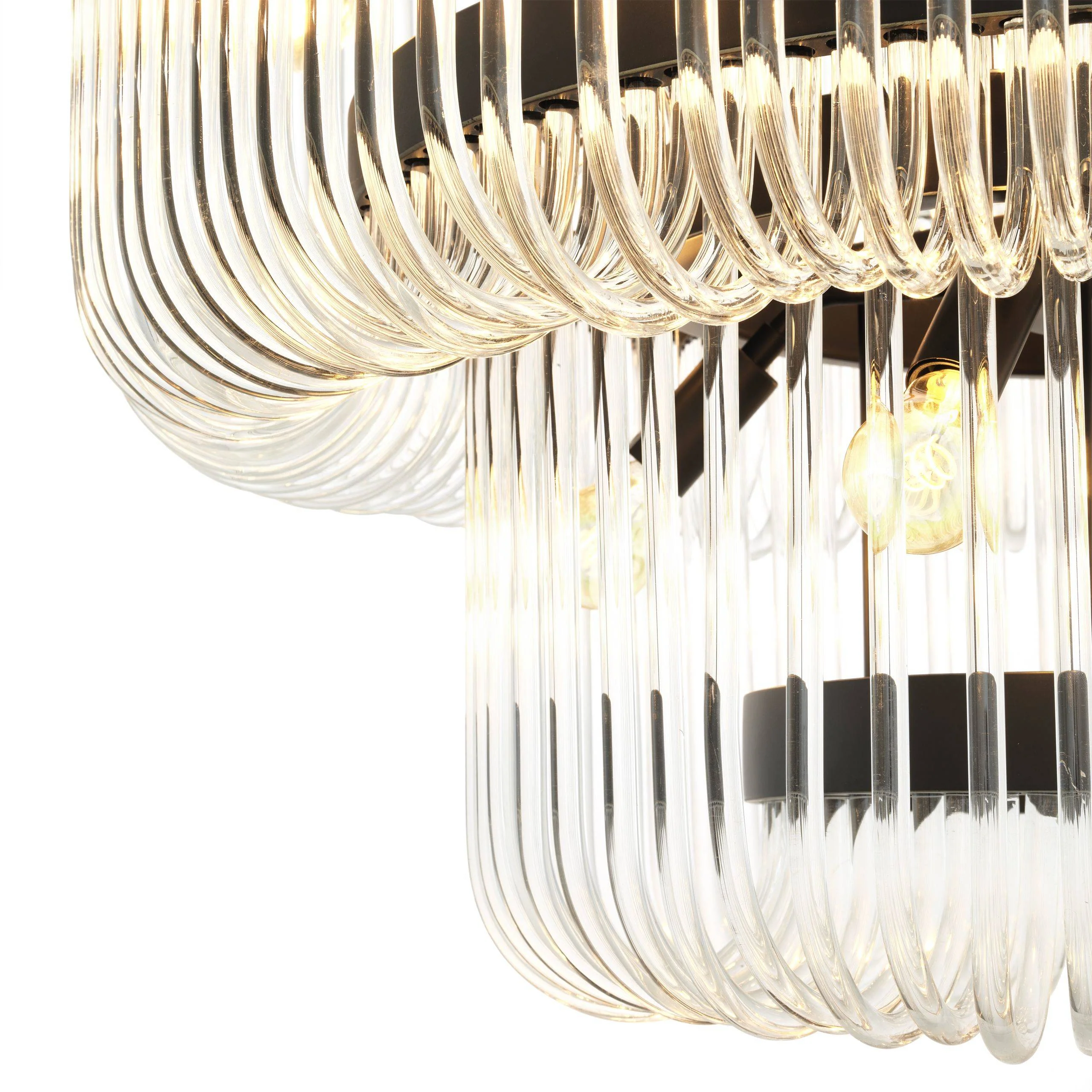 Sutton House Modern Glass Chandelier - [Bronze] - Image 3