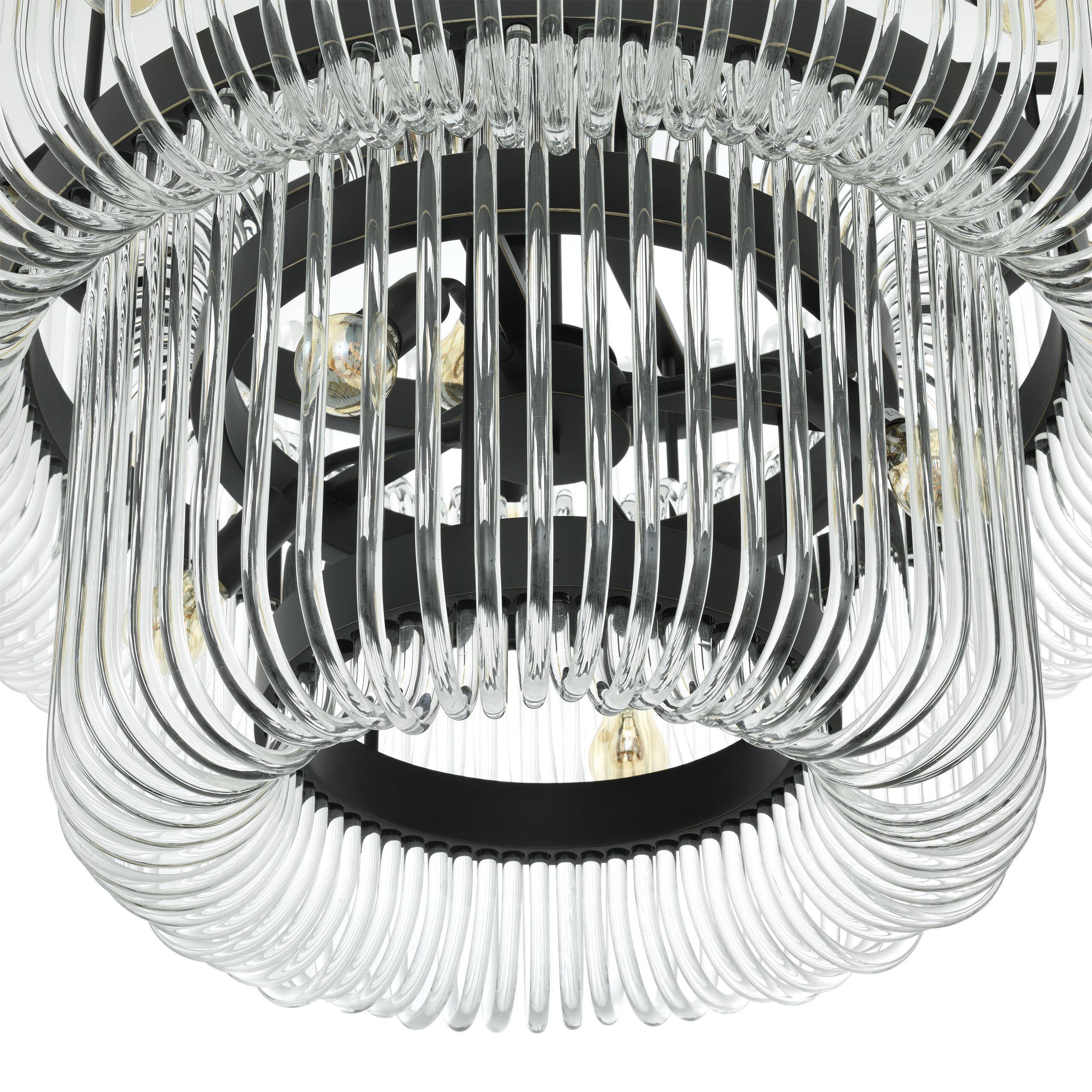 Sutton House Modern Glass Chandelier - [Bronze] - Image 5