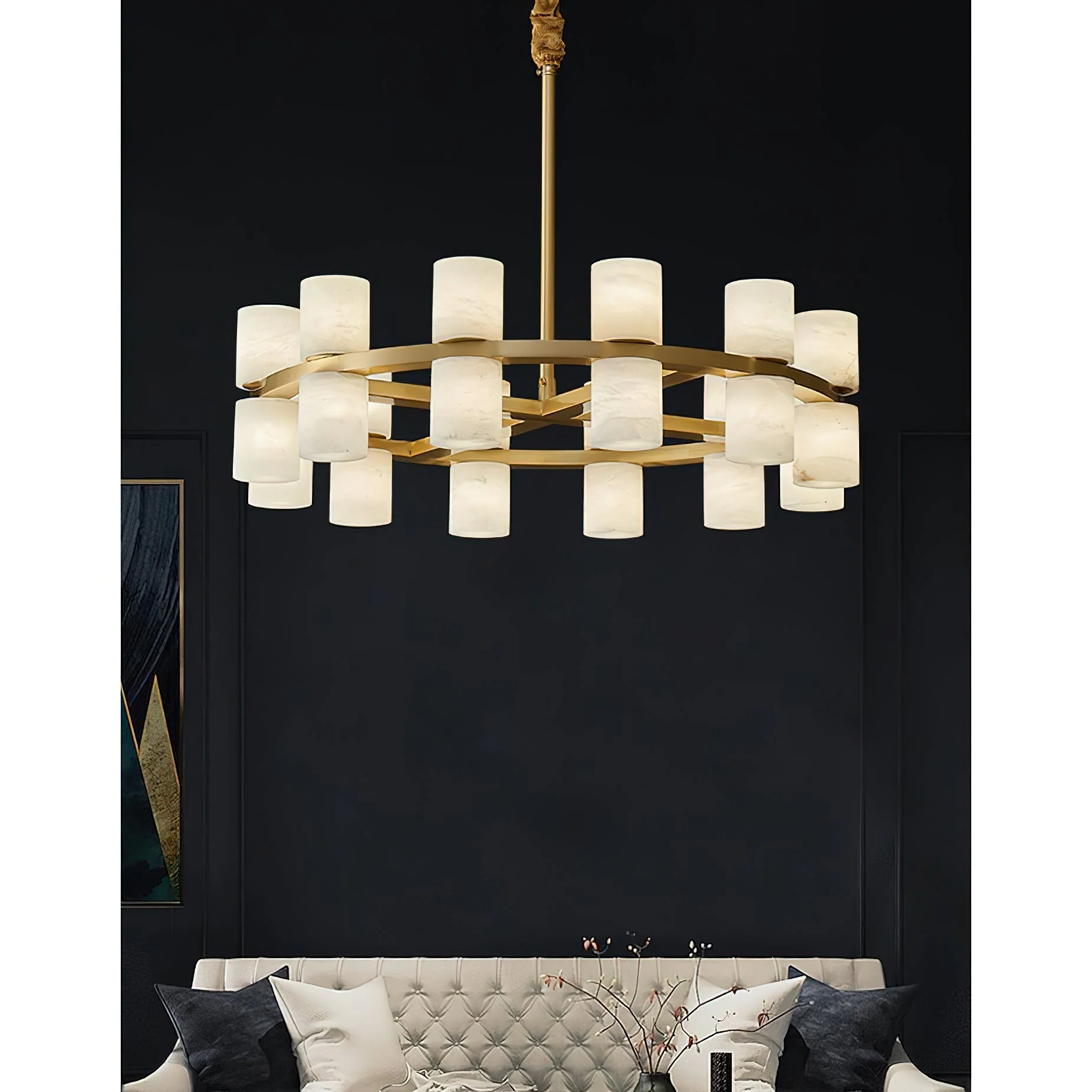 Tabitha Alabaster Chandelier - Image 8
