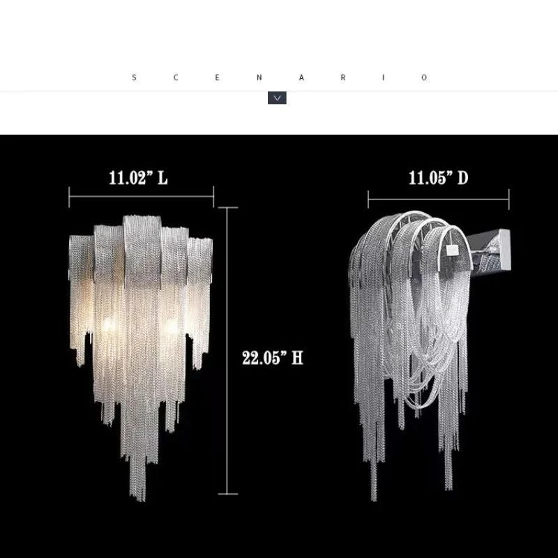 Tassel Chain Modern Wall Sconce - Image 5