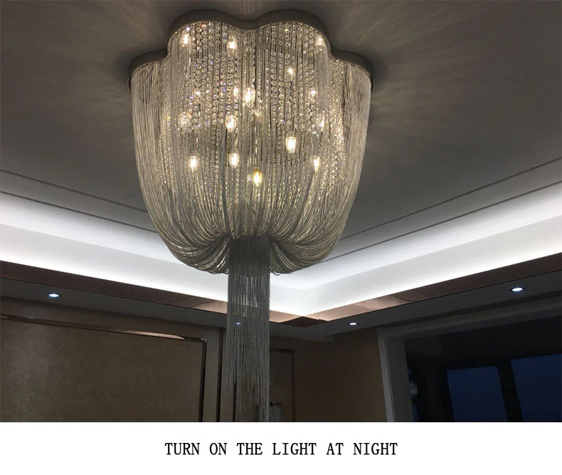 Tassel chandelier Silver 6/8 Lights - Image 4