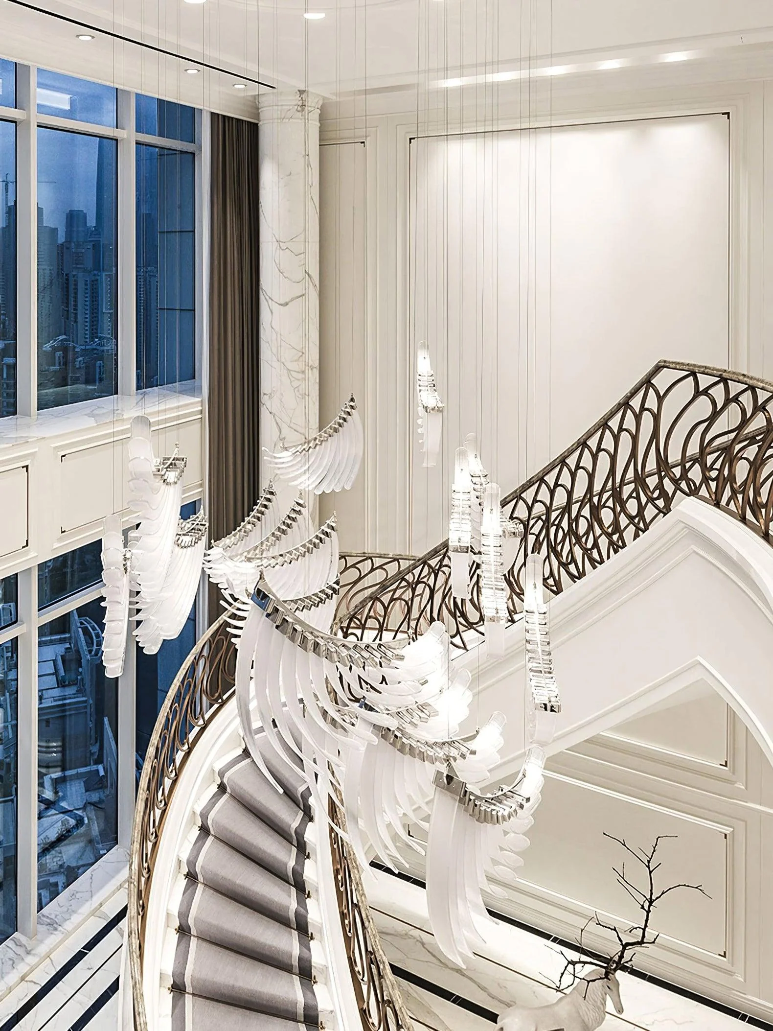 Tiered Palmette Chandelier - Image 13