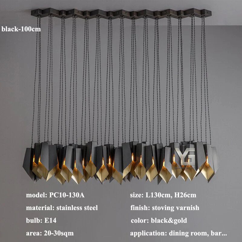 Bronze Fold Linear Chandelier - Image 13