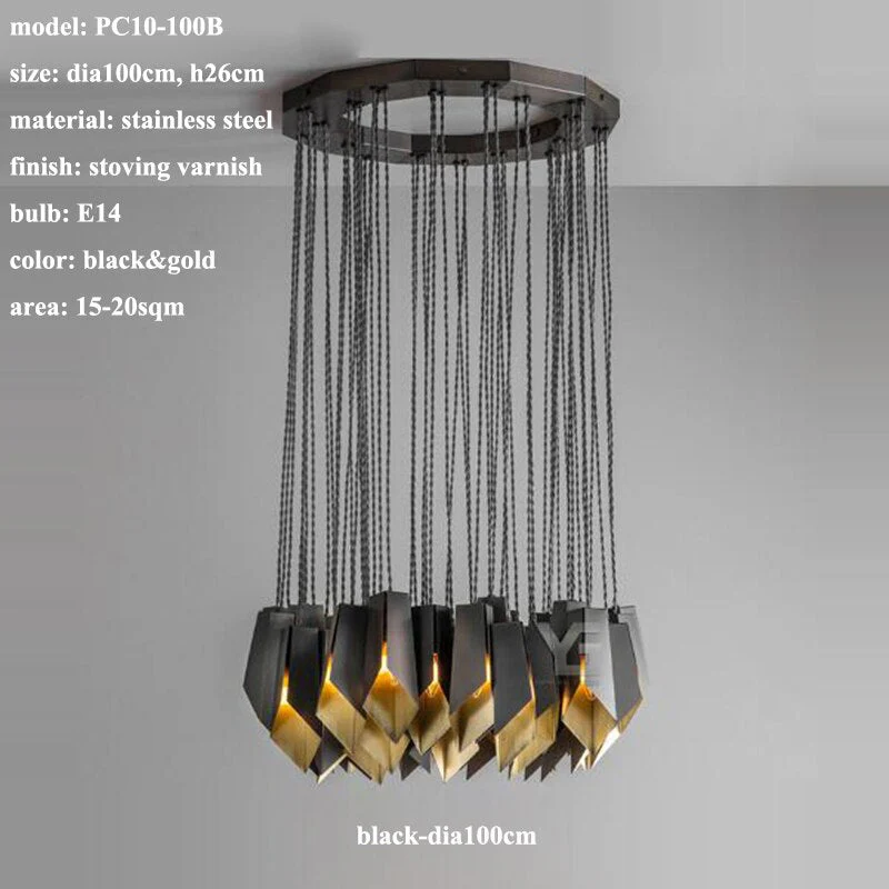 Bronze Fold Linear Chandelier - Image 14