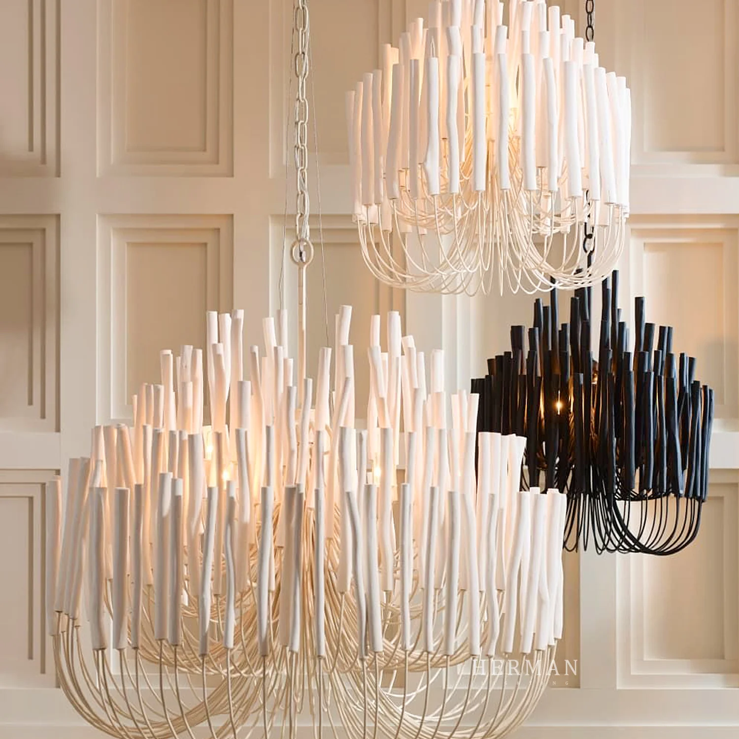 Tilda Alabaster Chandelier  21" 36" - Image 3