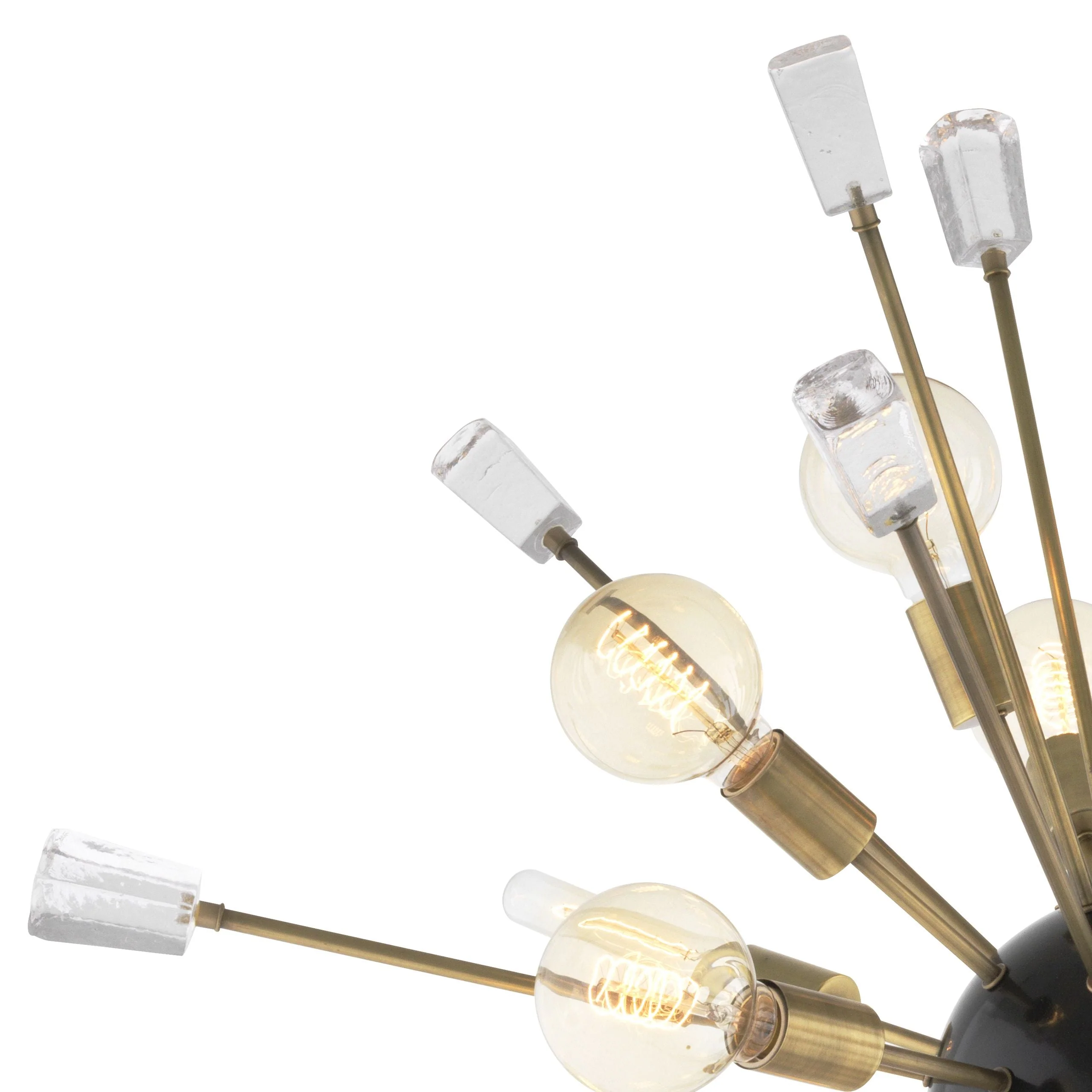 Tivoli Modern Brass Chandelier [S/L] - [Black/Brass] - Image 2