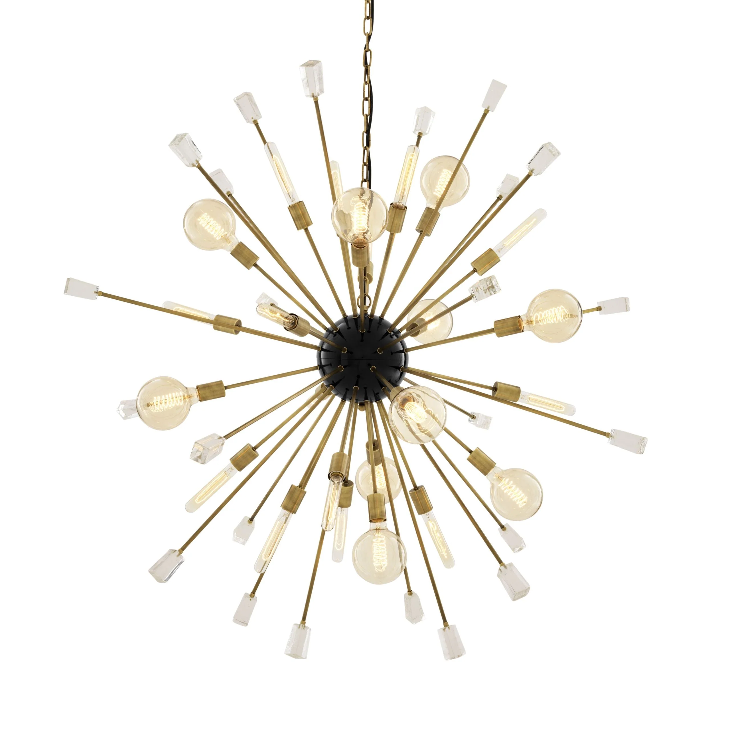 Tivoli Modern Brass Chandelier [S/L] - [Black/Brass] - Image 4