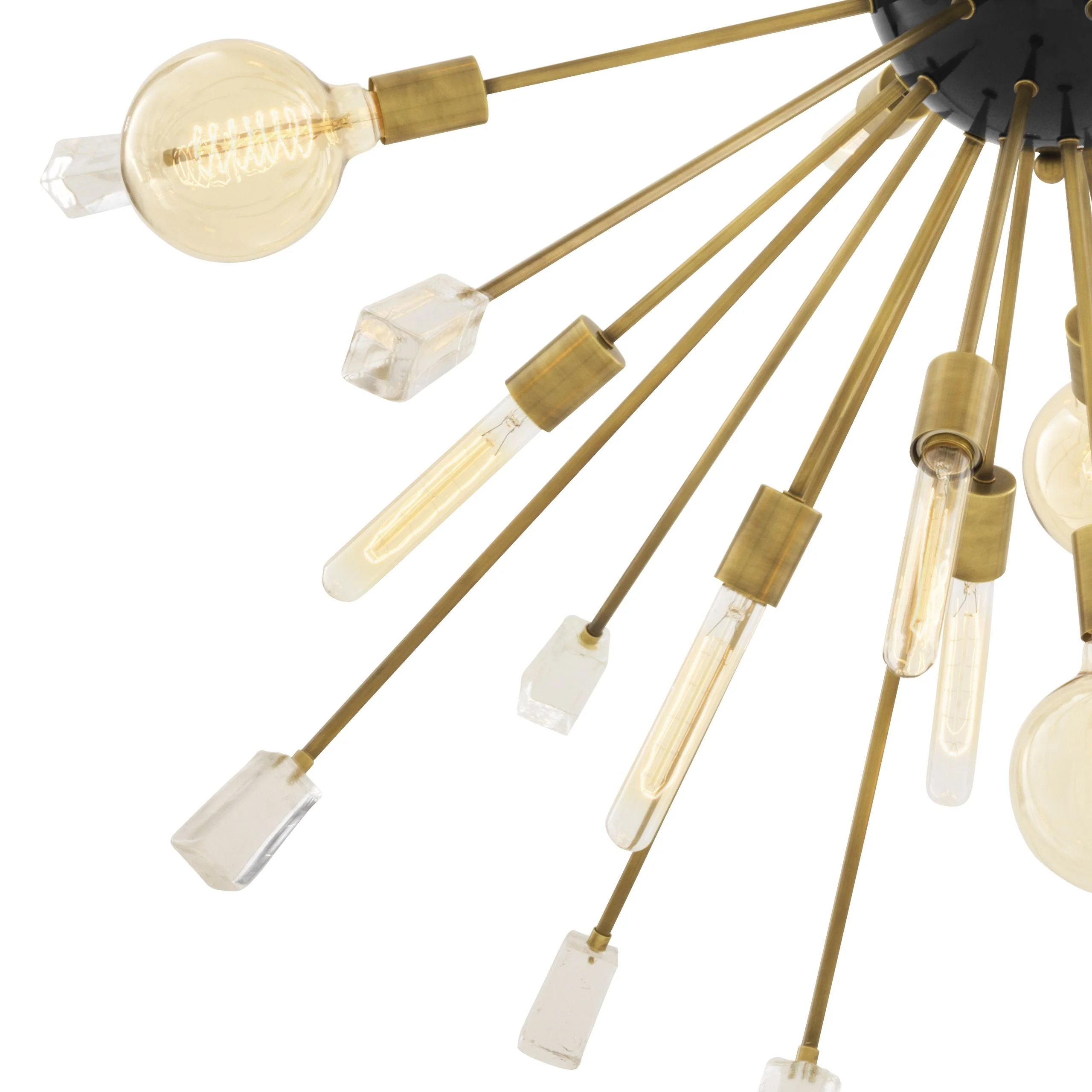 Tivoli Modern Brass Chandelier [S/L] - [Black/Brass] - Image 5