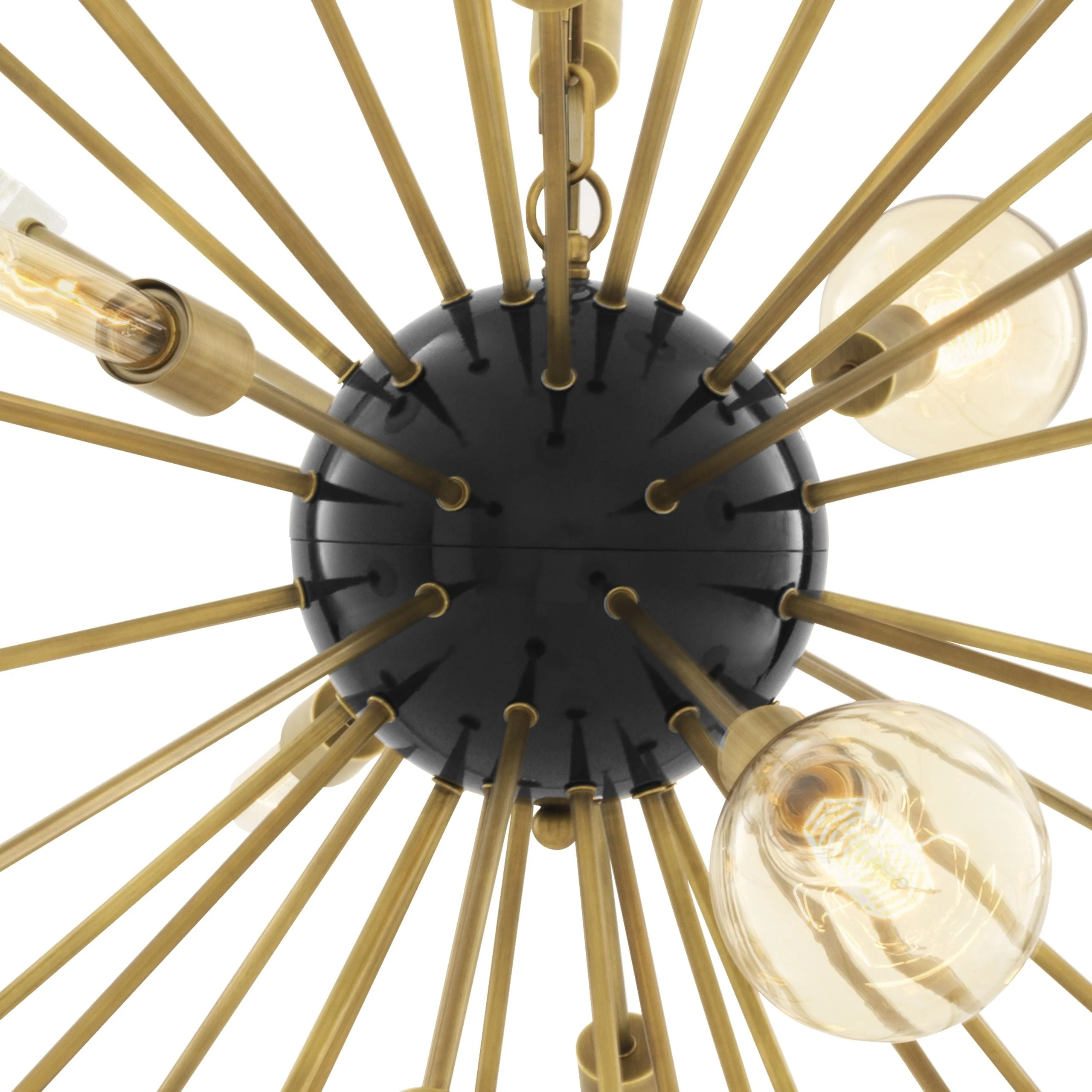 Tivoli Modern Brass Chandelier [S/L] - [Black/Brass] - Image 6