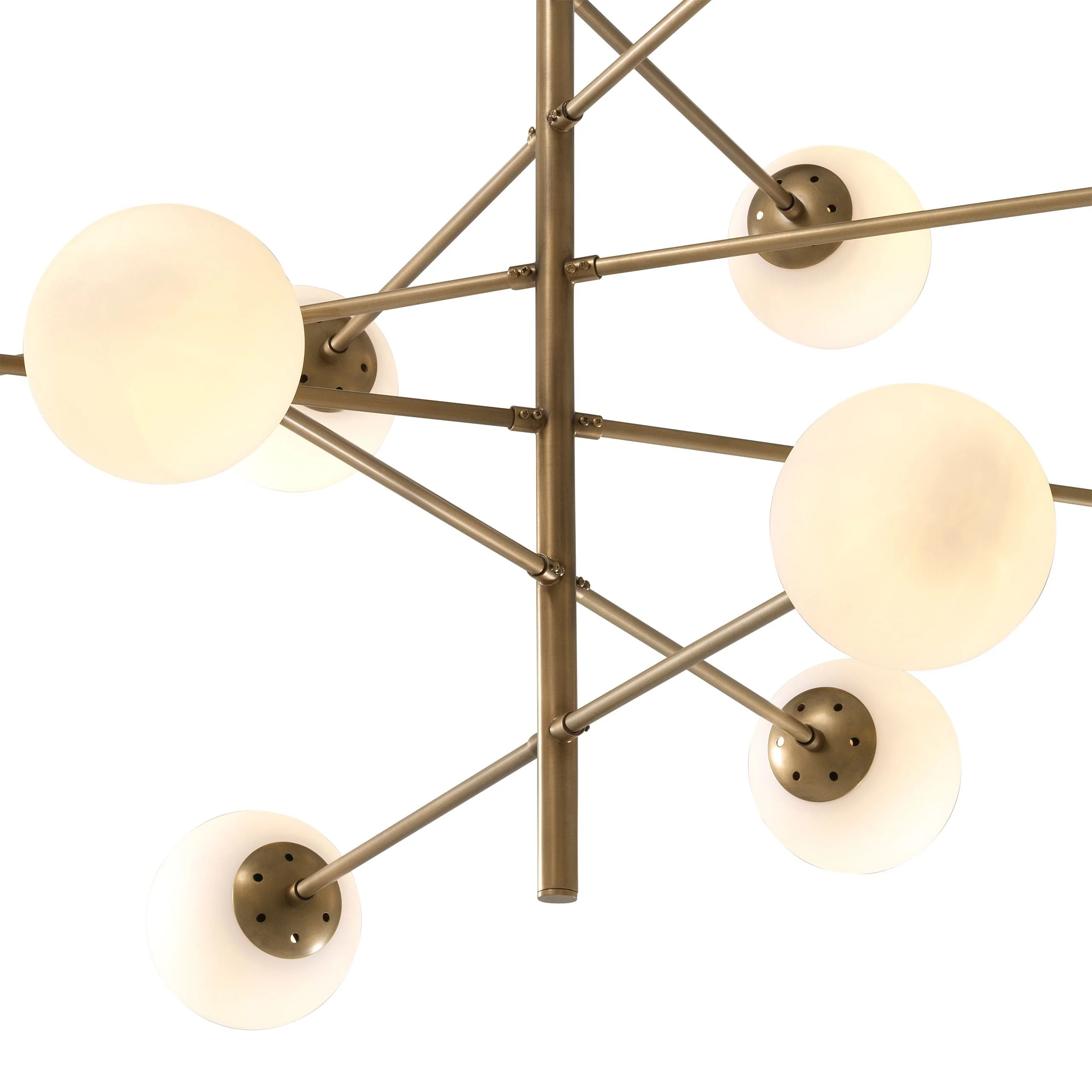 Tortora Modern Brass Chandelier - Image 4
