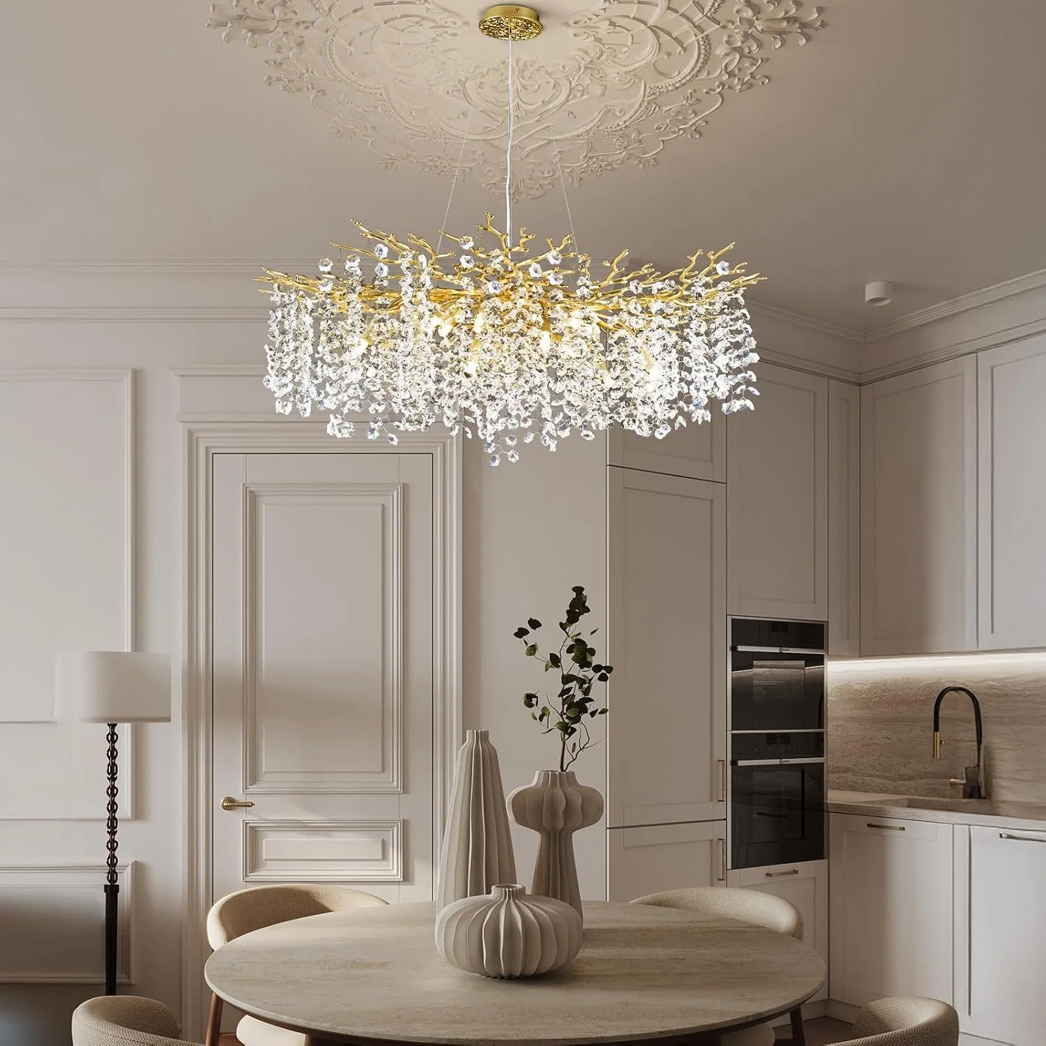 Solara Round Tree Branch Chandelier 30" 40" 55" Tree Branch