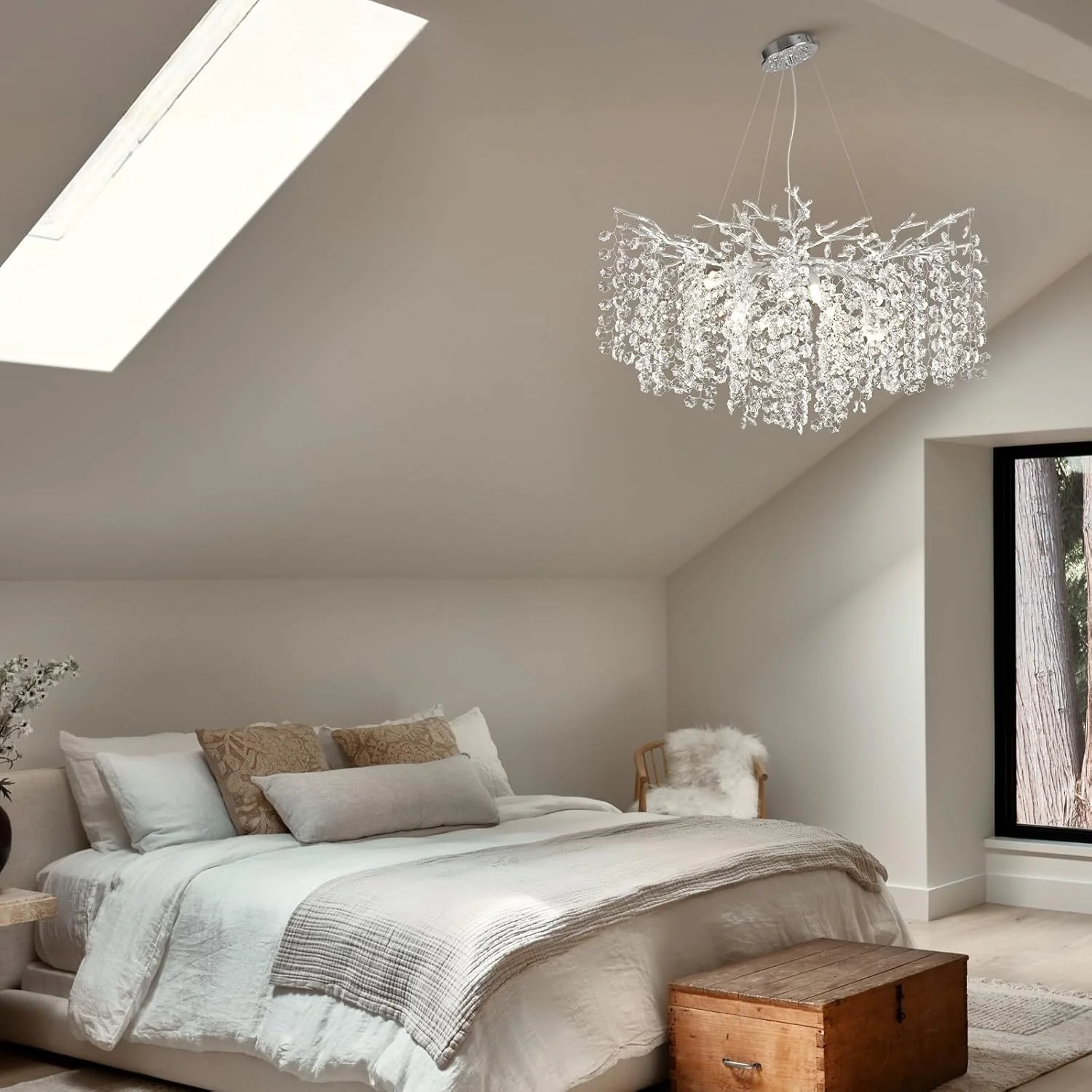 Solara Round Tree Branch Chandelier 30" 40" 55" Tree Branch - Image 11