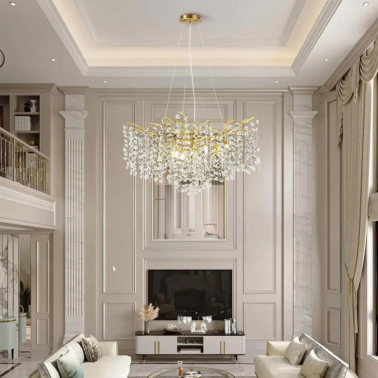 Solara Round Tree Branch Chandelier 30" 40" 55" Tree Branch - Image 26