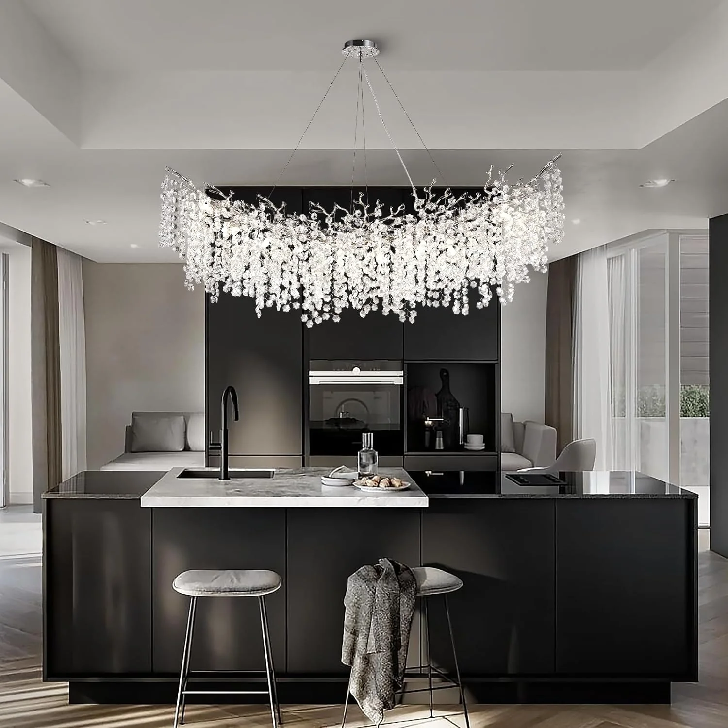 Solara Round Tree Branch Chandelier 30" 40" 55" Tree Branch - Image 7