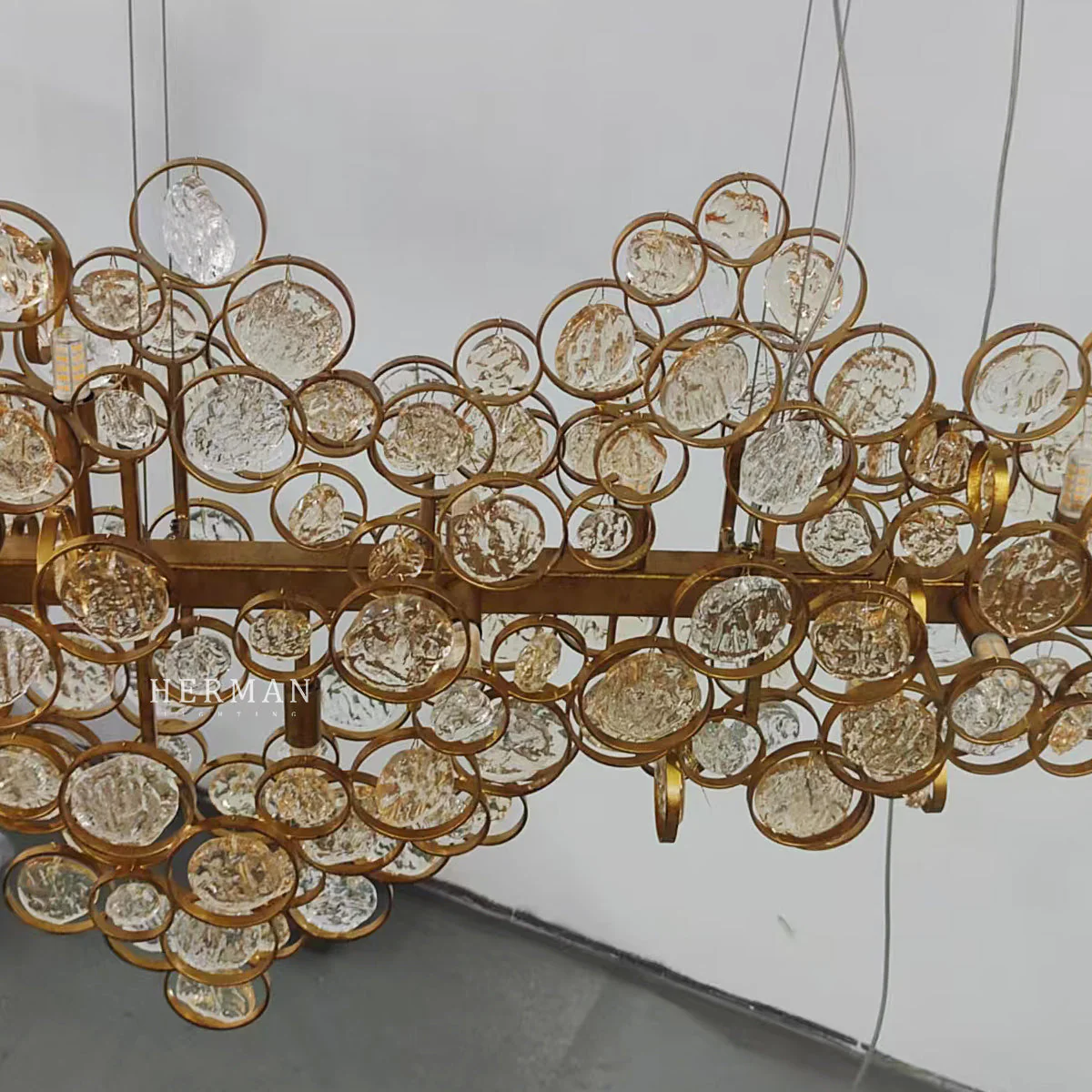 Trento Clustered Glass Linear Chandelier 40" - Image 20
