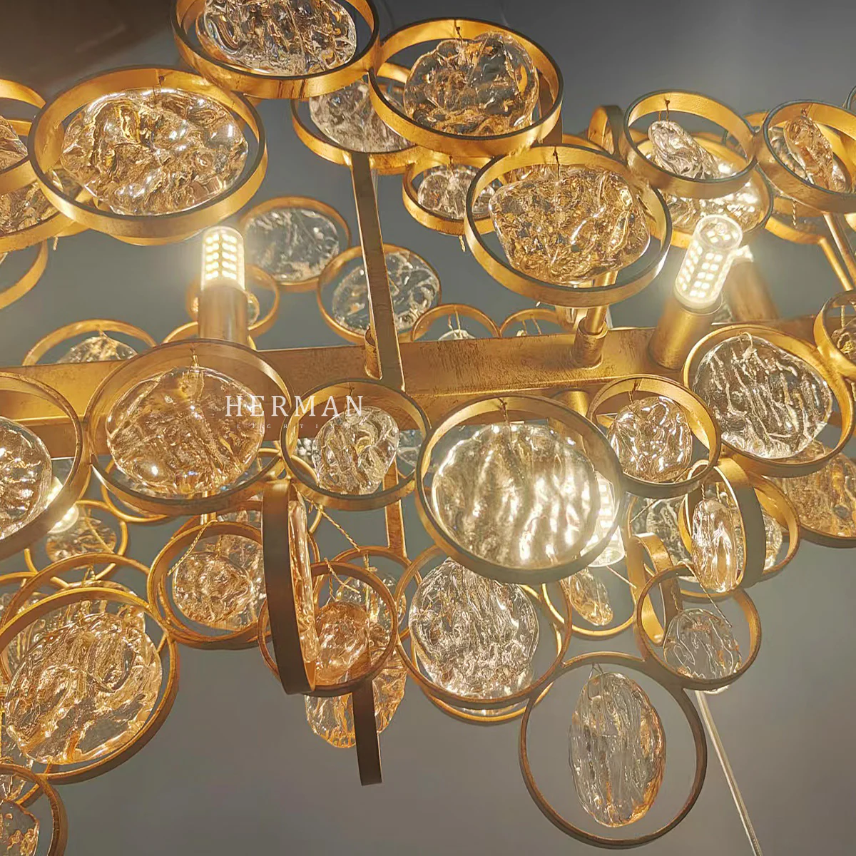 Trento Clustered Glass Linear Chandelier 55" - Image 11
