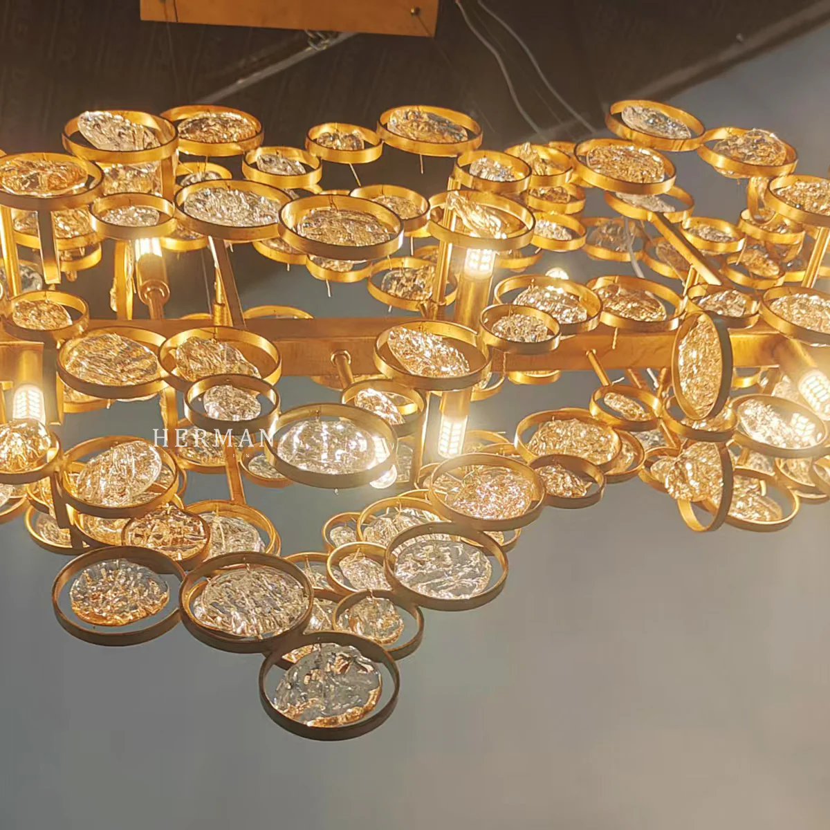 Trento Clustered Glass Linear Chandelier 55" - Image 22