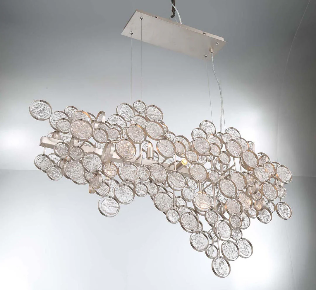 Trento Clustered Glass Linear Chandelier 40" - Image 8