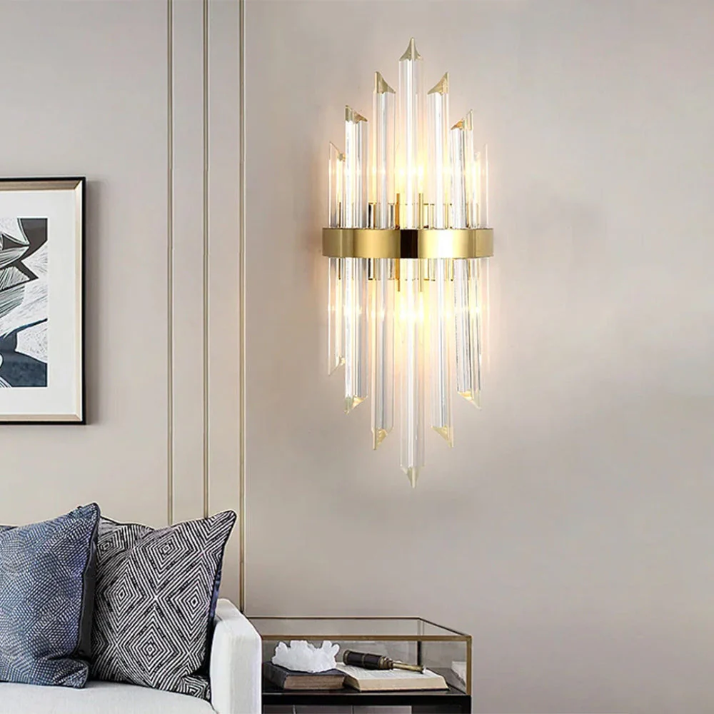 Triangular Crystal Rod Wall Lamp - Image 2