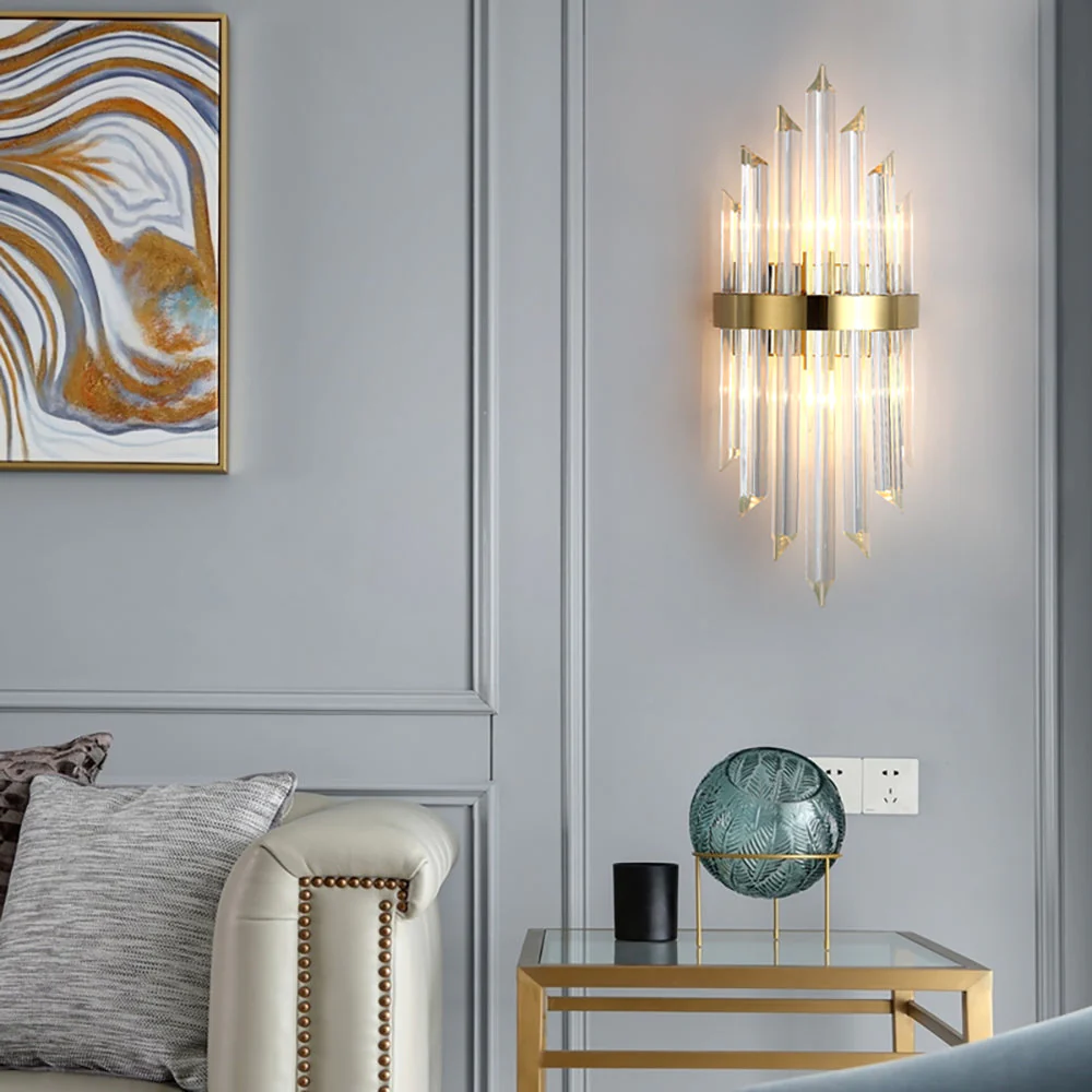 Triangular Crystal Rod Wall Lamp - Image 6
