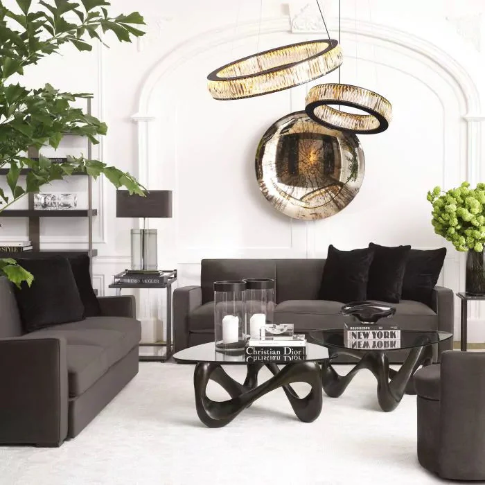 Vancouver S Modern Chandelier (Black Finish & Glass) - Image 6