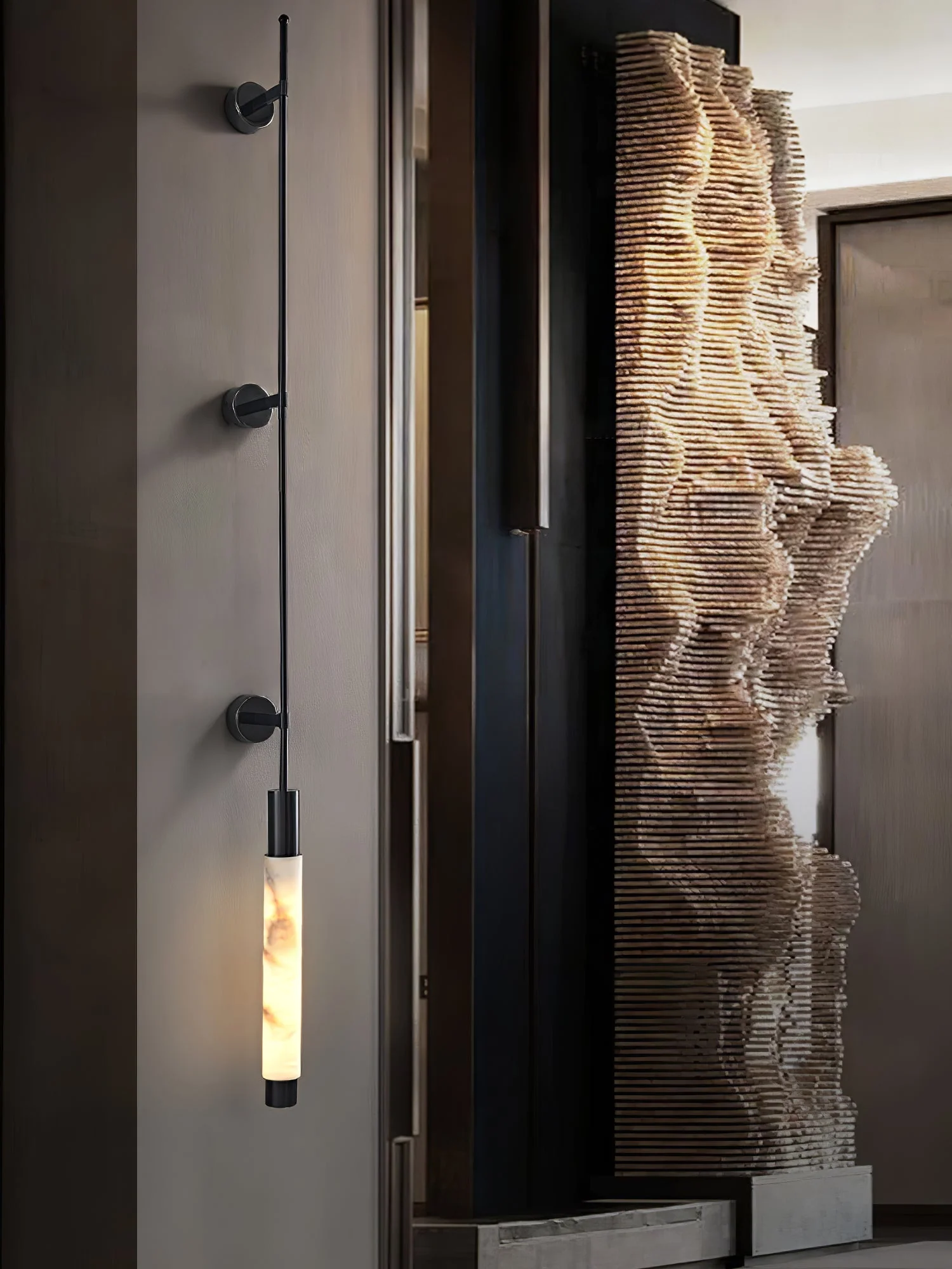 Verita Alabaster Wall Sconce - Image 3