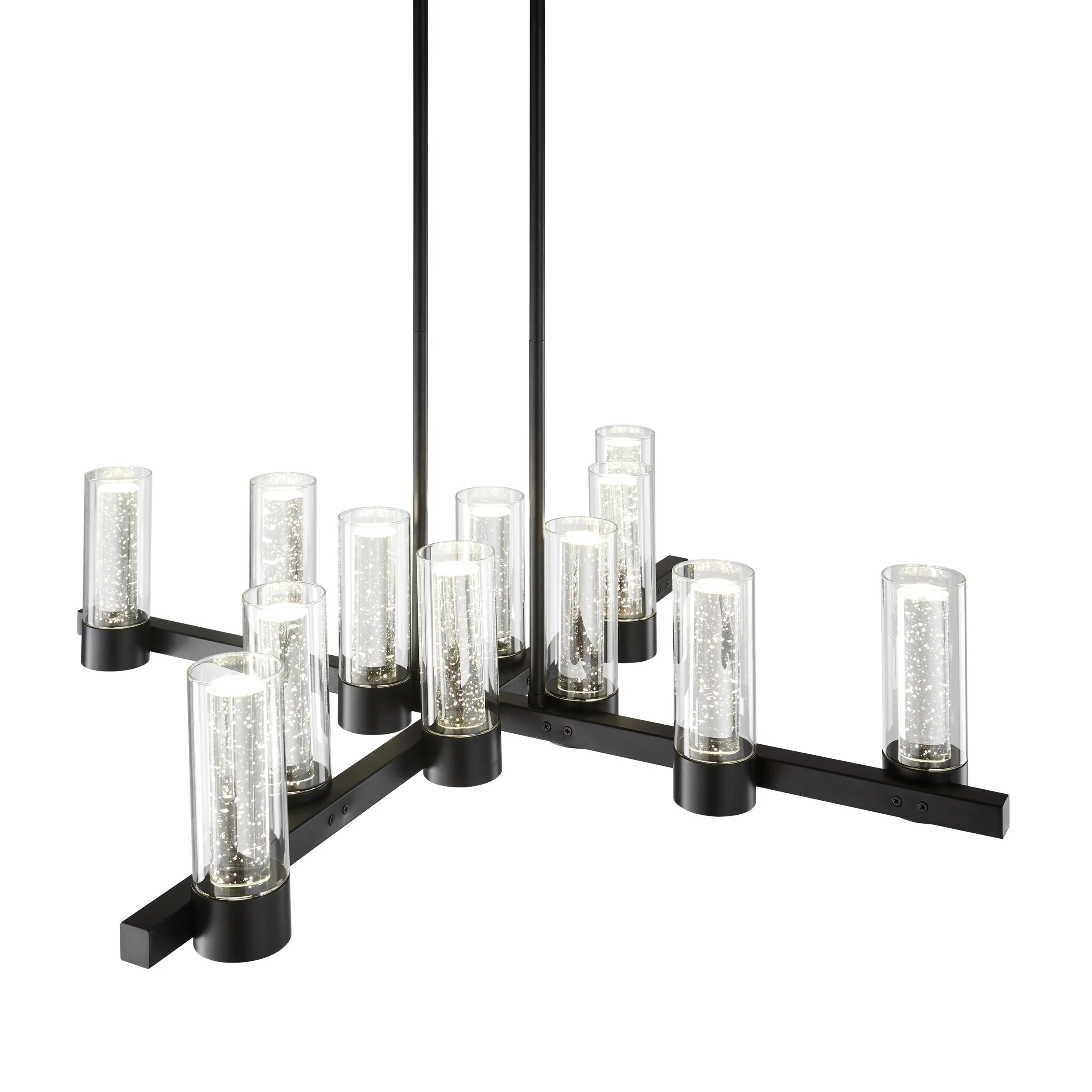 Victory 12 Light Chandelier // Matte Black - Image 3