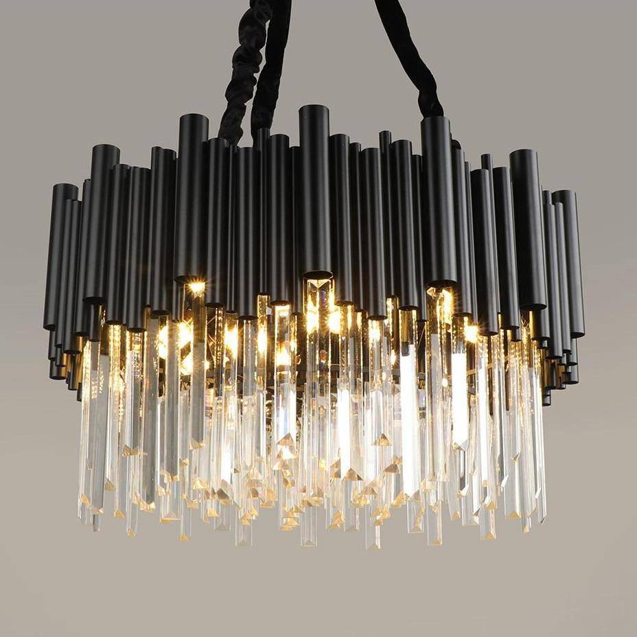 Vigo Collection Crystal Chandelier, Black - Image 8