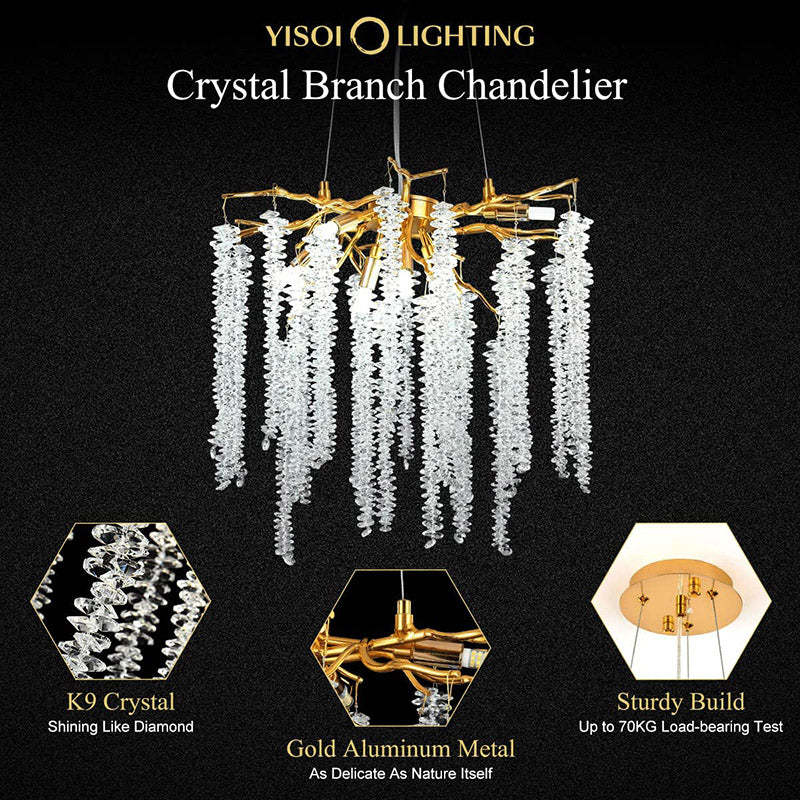 Vinery Tree Branch Crystal Chandelier L45" - Image 6