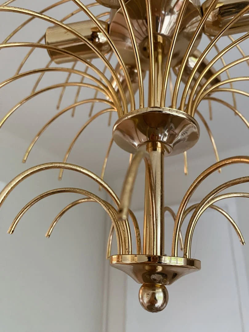 Vintage – Murano chandelier – Teardrop – 68 drops – Clear - Image 19