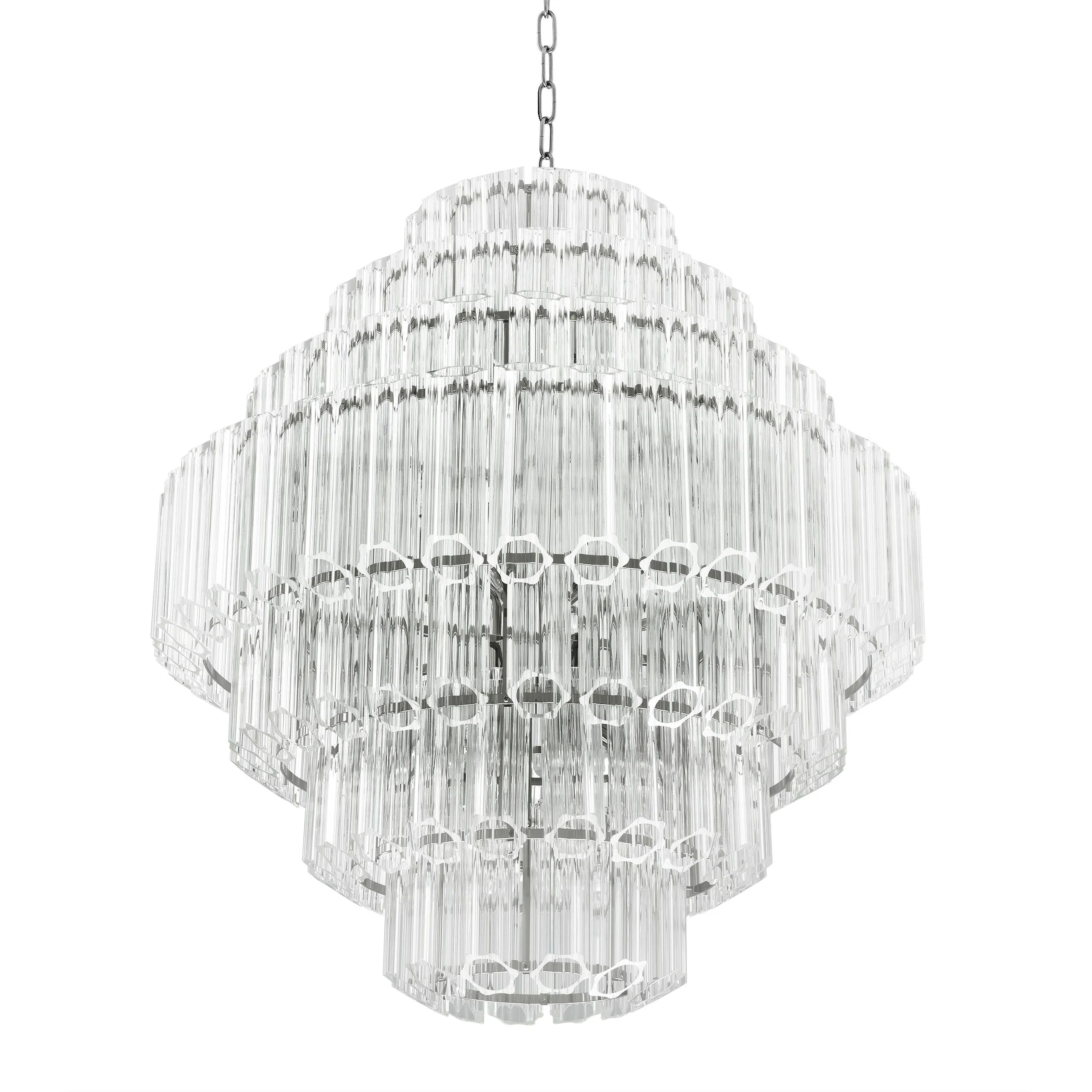 Vittoria L Modern Glass Chandelier - [Nickel] - Image 2