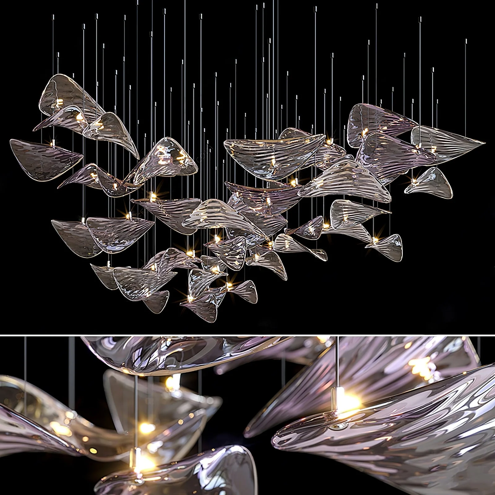 Wave Floating Leaf Chandelier - Image 12